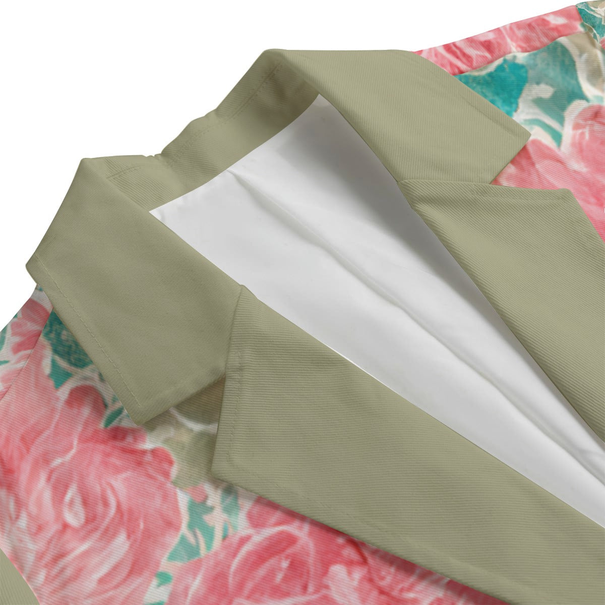 Watercolor Print Floral 2 Women's Leisure Cotton Blazer