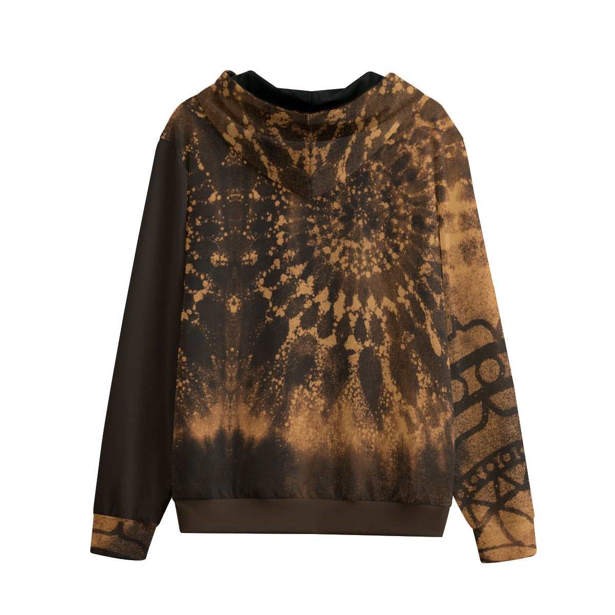 Cacao Lush Mandala Cotton Unisex Pullover Zip Hoodie