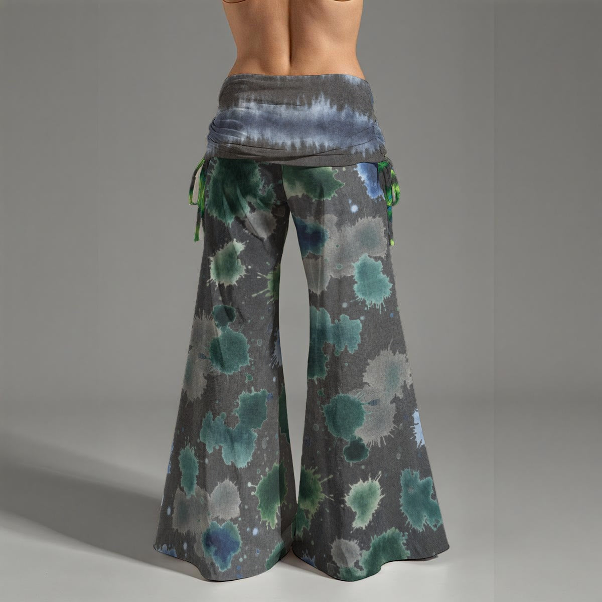 WAP Splash Women's High Waist Wide Leg Pants