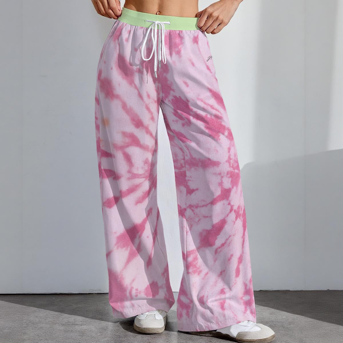 Pink or Dye with Mint Women's High-Stretch Casual Pants