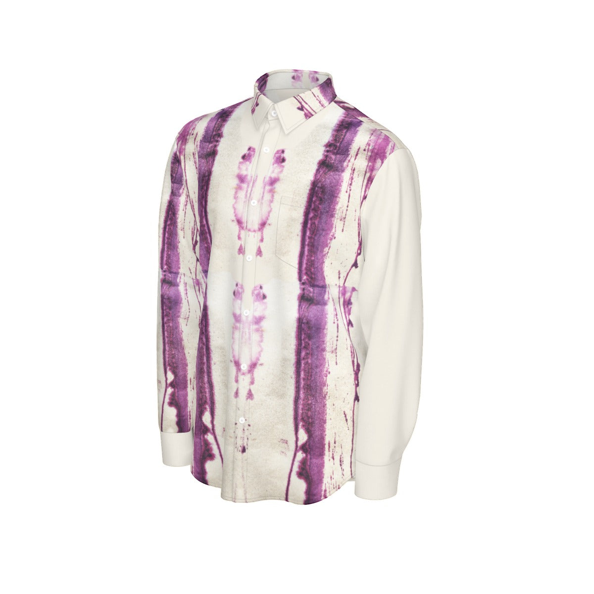 Texas Tea Purp Syrup Men's Long Sleeve Cotton poplin Button Up