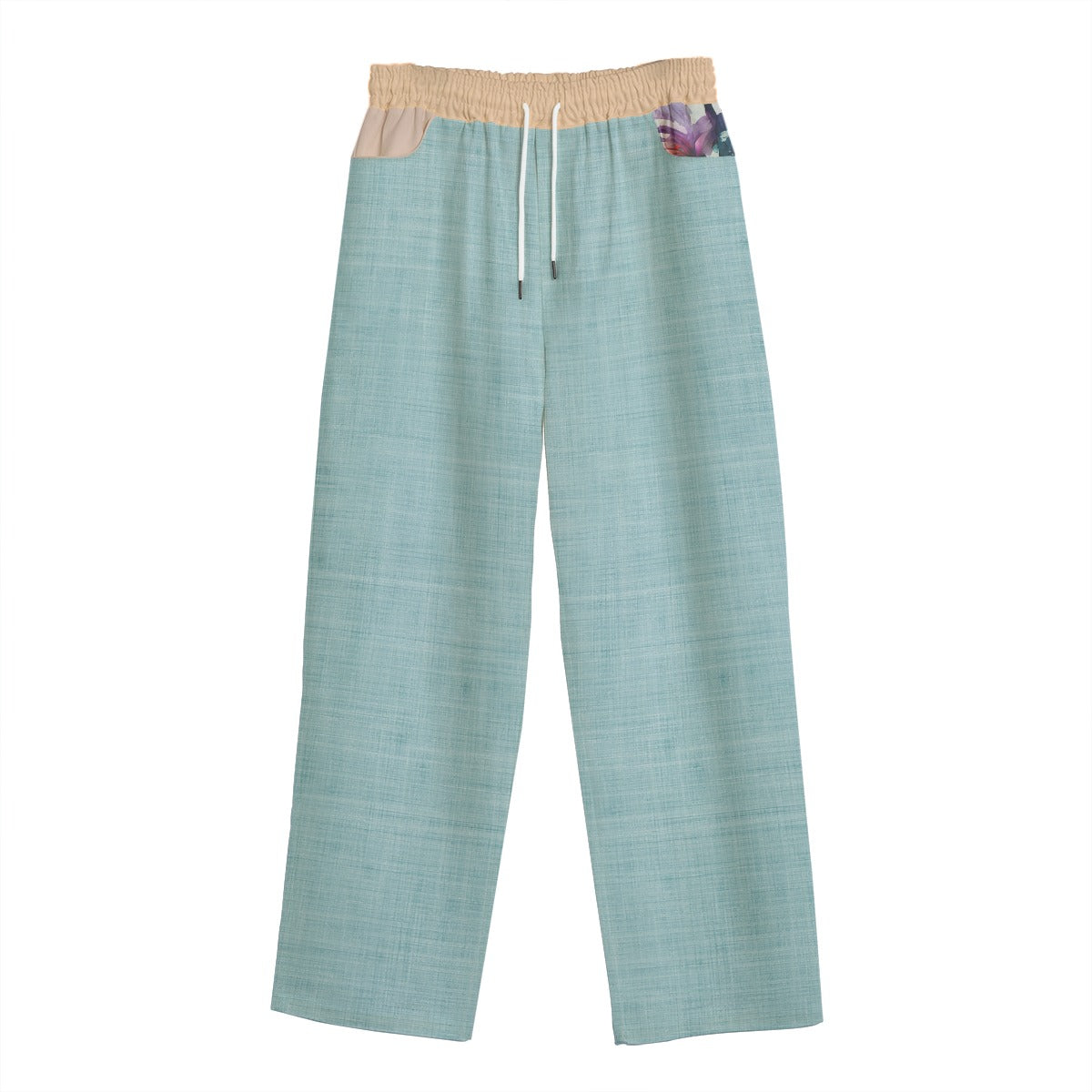 Watercolor Brushed Orchids Cotton Lounge Pants