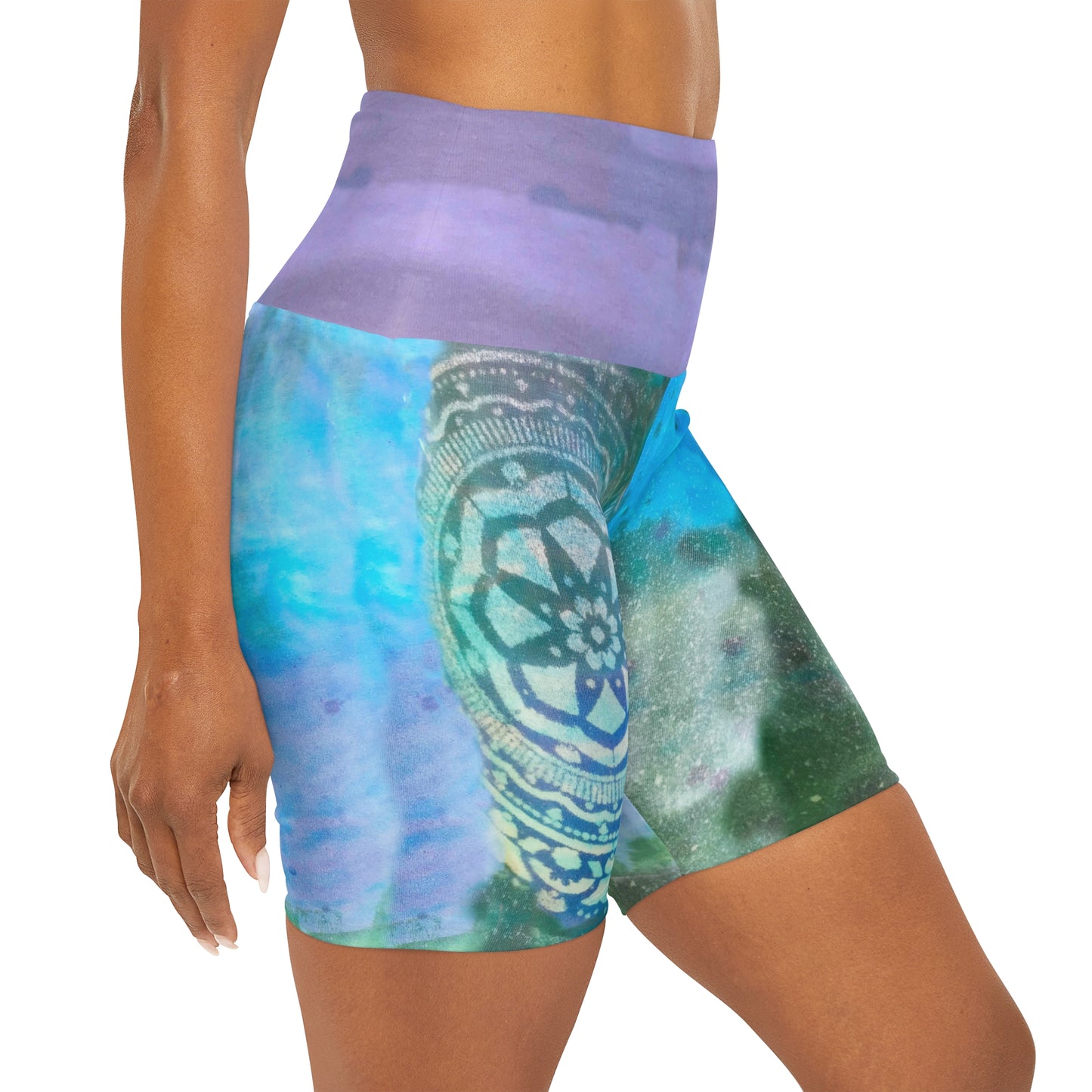 Earth Connection High Waisted Yoga Shorts