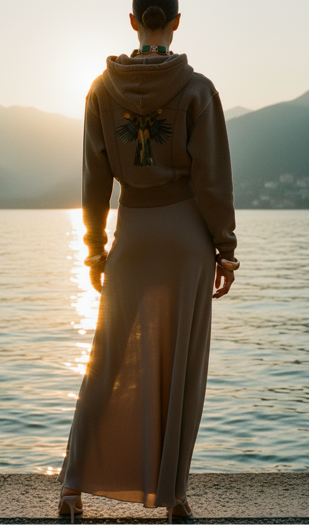 Vintage Washed Cropped Fleece Hoodie