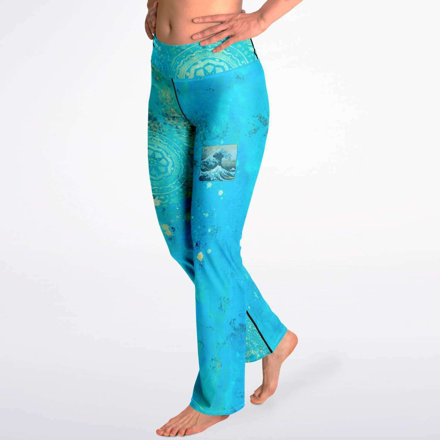 Deep Ocean High Waist Flare Leggings