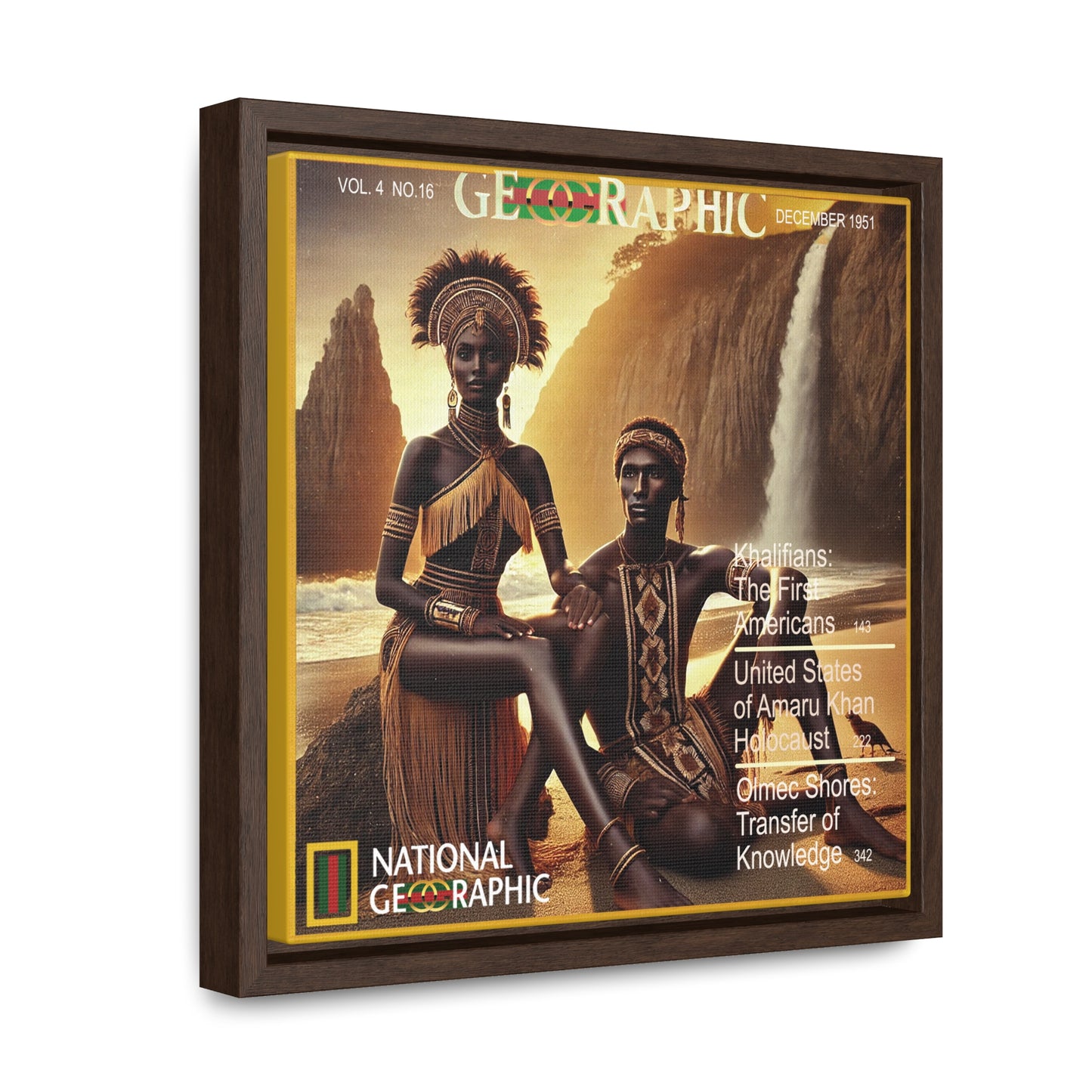 Chumash Amaru Khan Aborigine Gallery Canvas Wraps, Square Frame