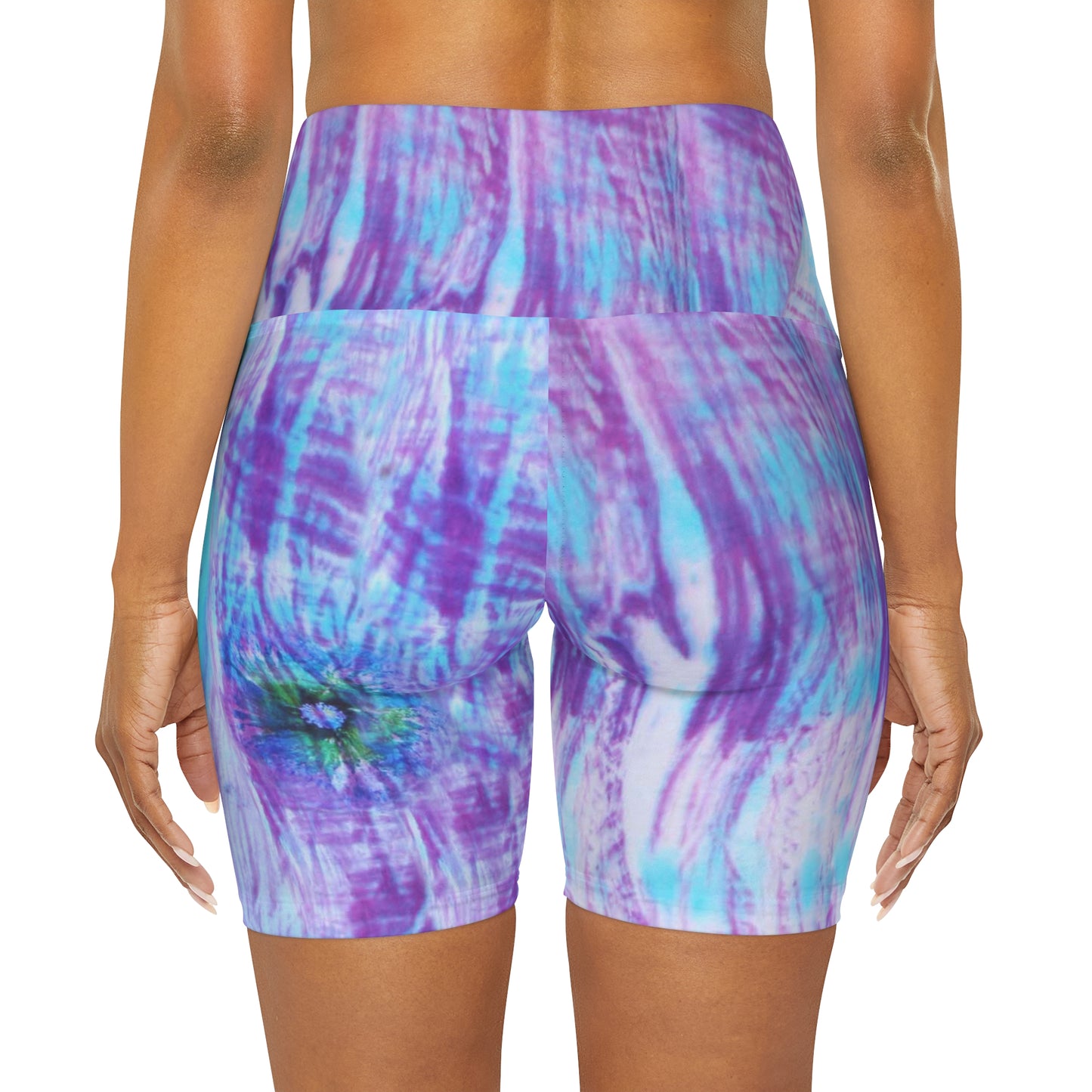 Sea Horse High Waisted Yoga Shorts