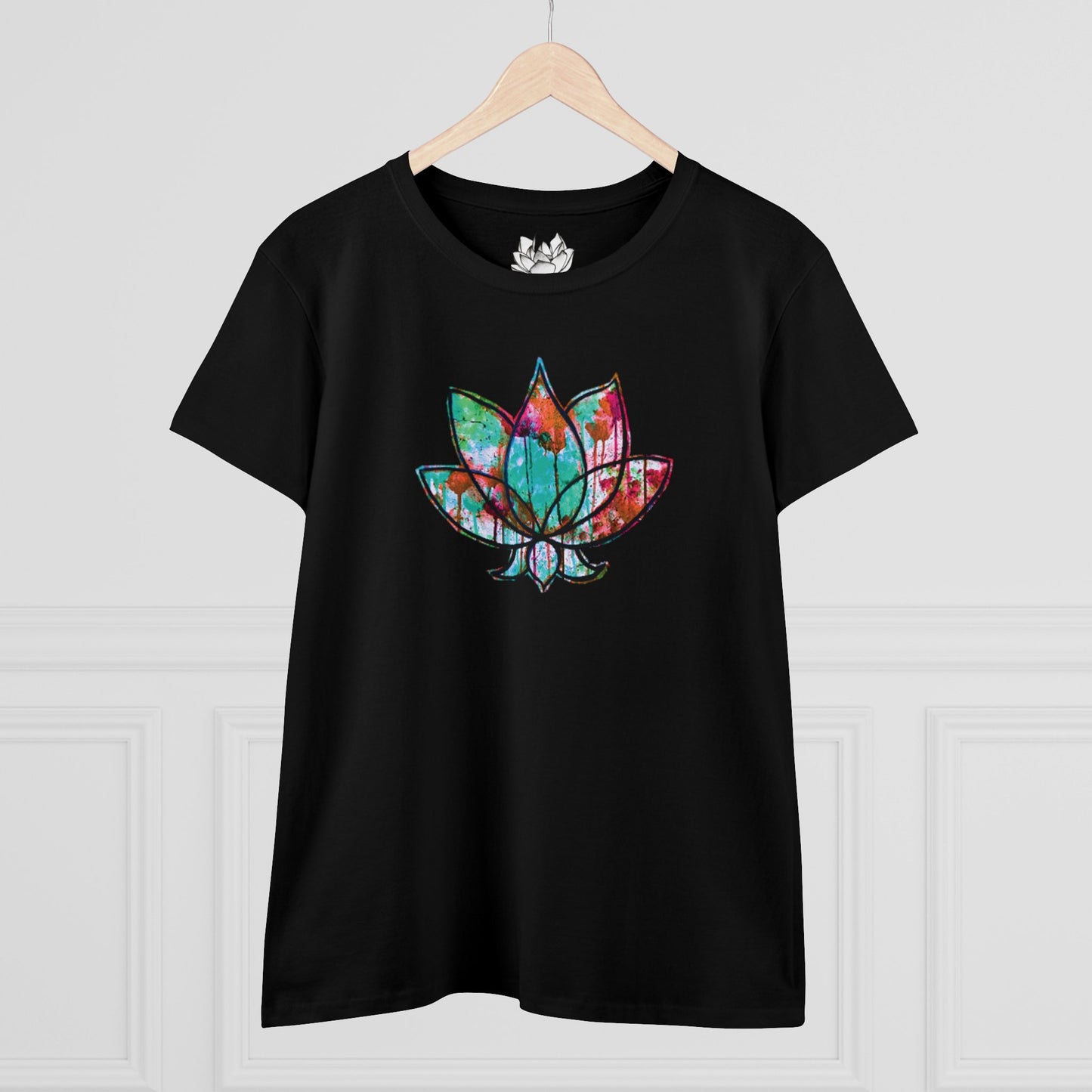 Graffiti Lotus Bloom Women's Cotton Tee