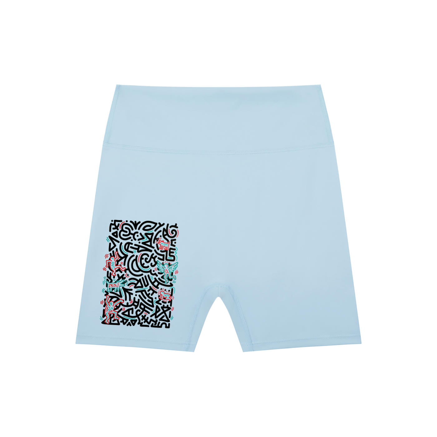 SQUIGGLE High-Waisted Blend Biker Shorts