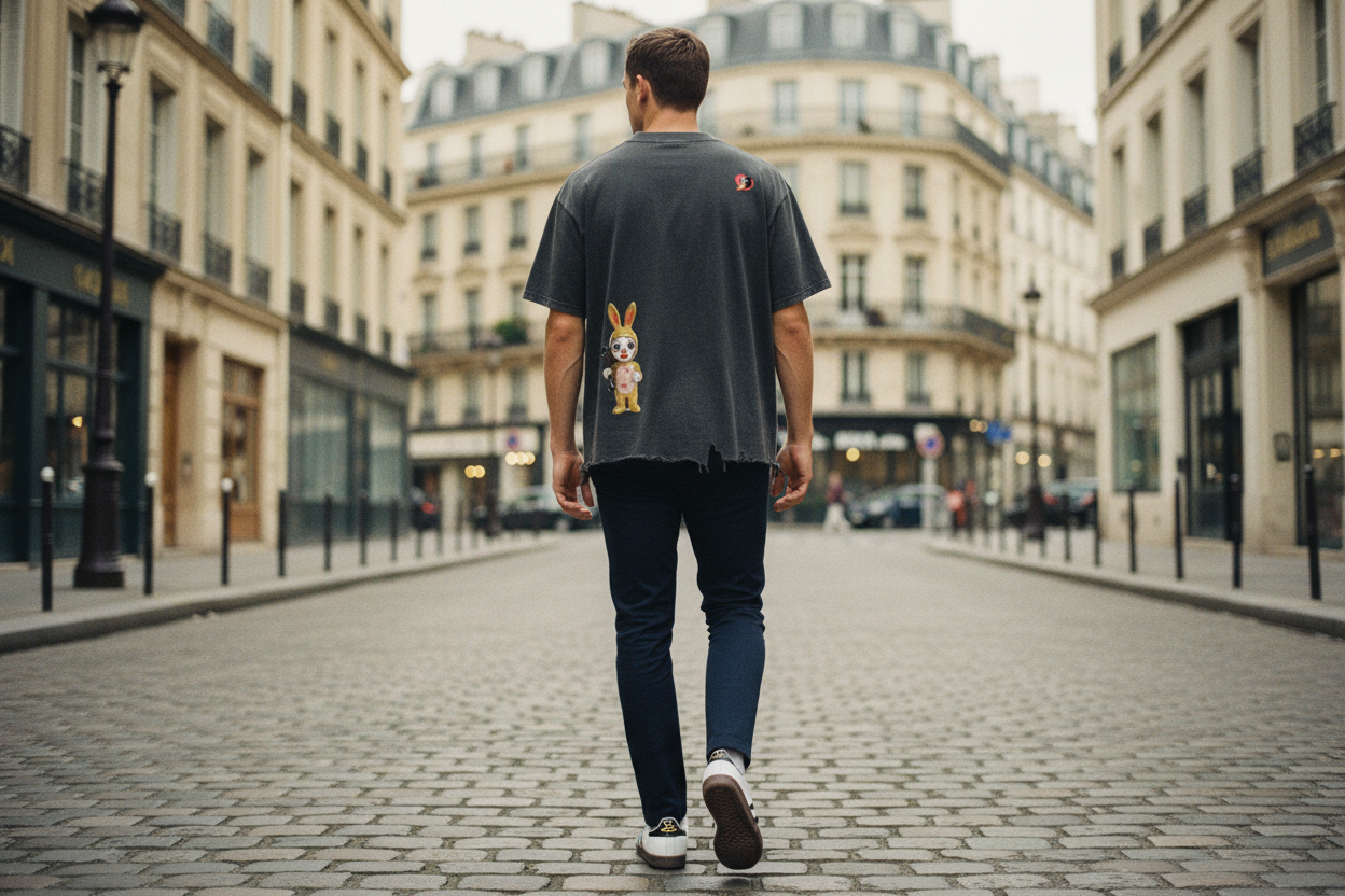 304 Vintage Wash Boxy Distressed Hem T-Shirt