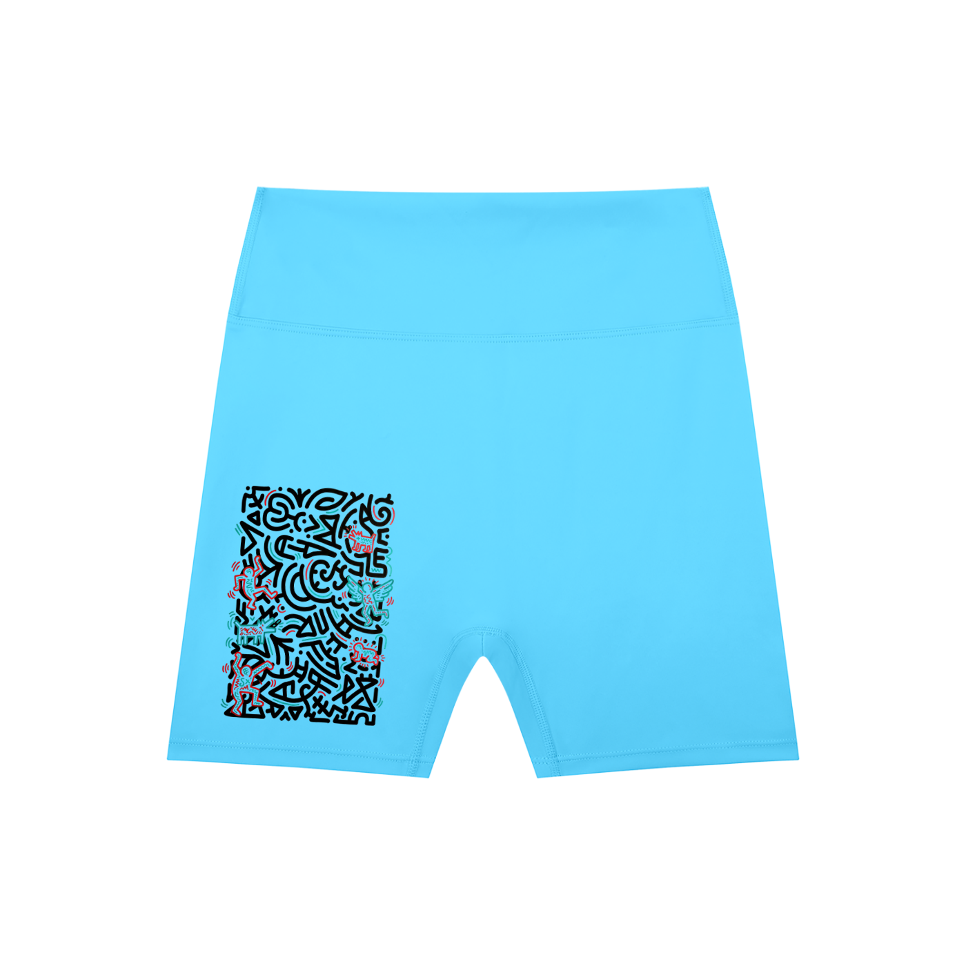 SQUIGGLE High-Waisted Blend Biker Shorts