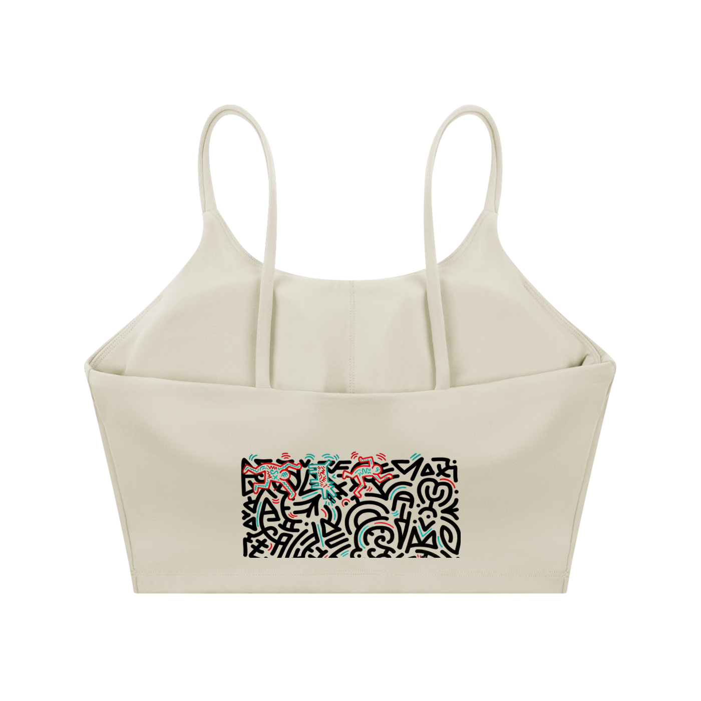 SQUIGGLE Spaghetti Strap Yoga Sports Bra