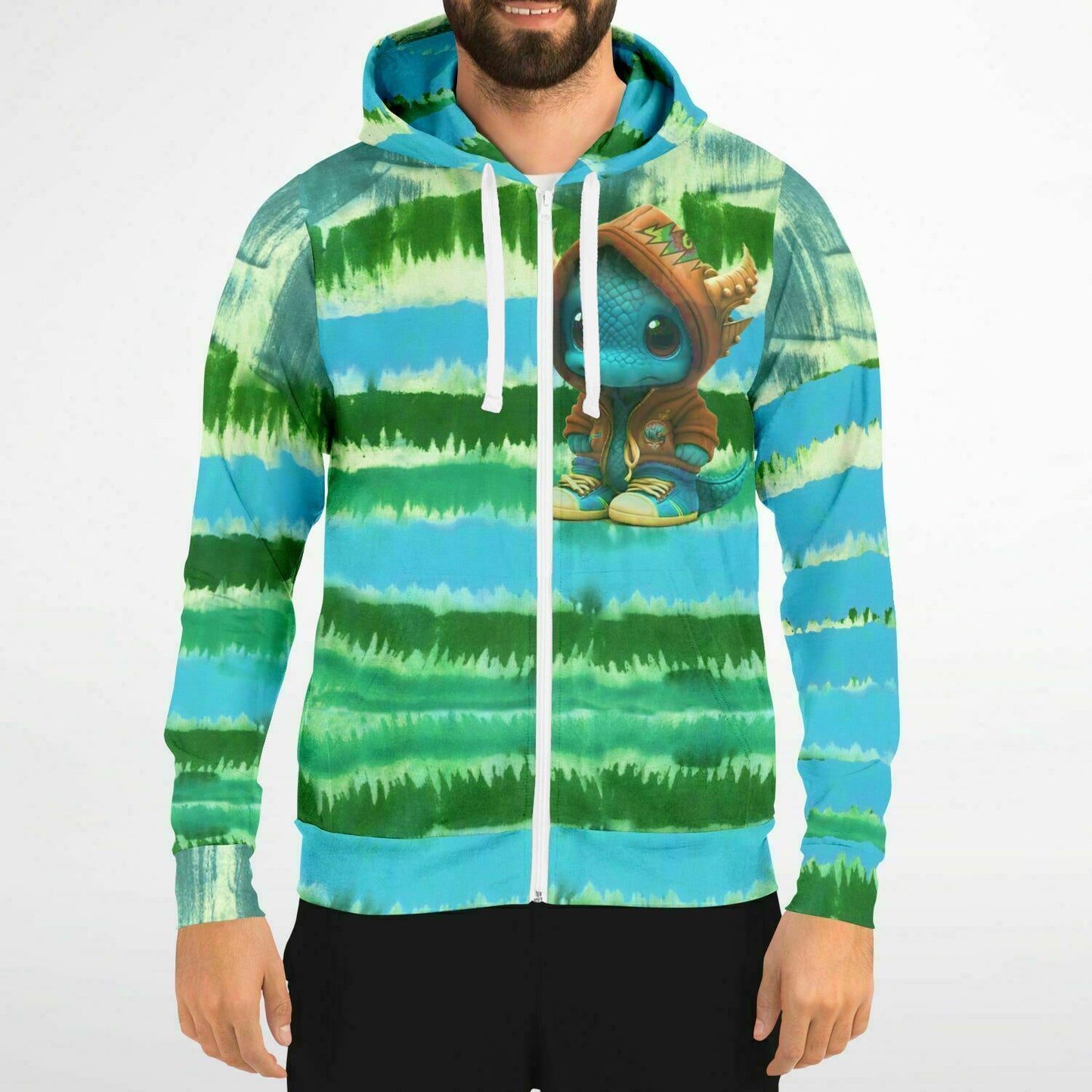 Baby Dragon Jam Aqua Zip-Hoodie