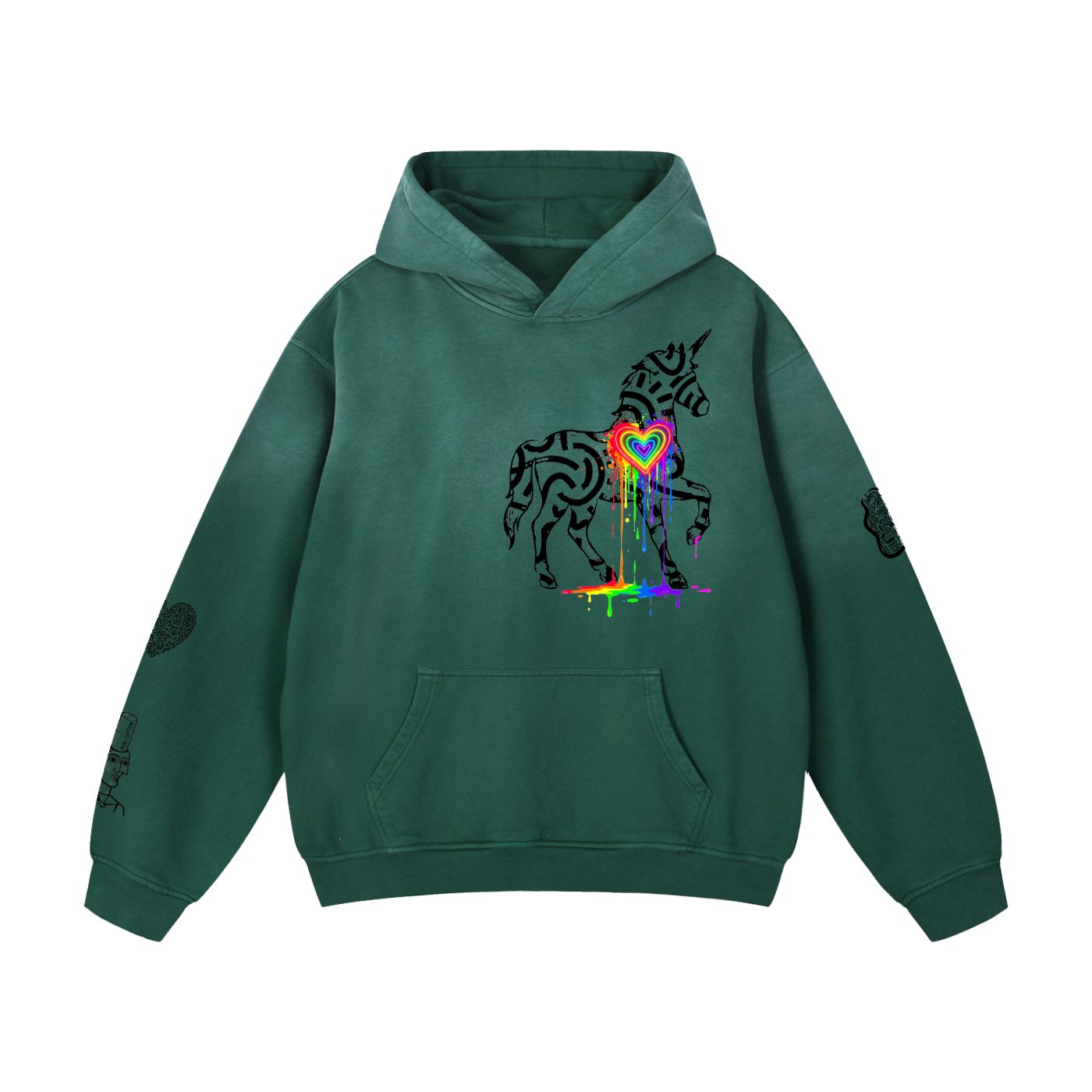 SQUIG Heavyweight Sunfade Oversized Hoodie