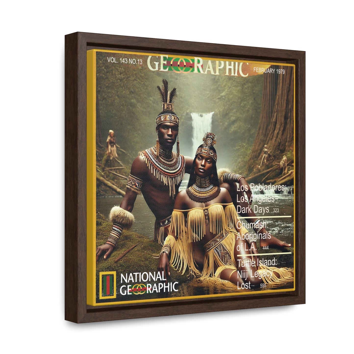 Turtle Island Amaru Khan Gallery Canvas Wraps, Square Frame