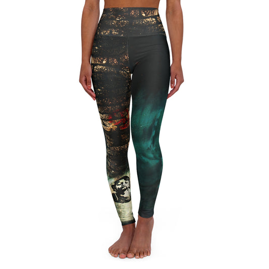 Girl Army Water Brushed Print High Waisted Leggings