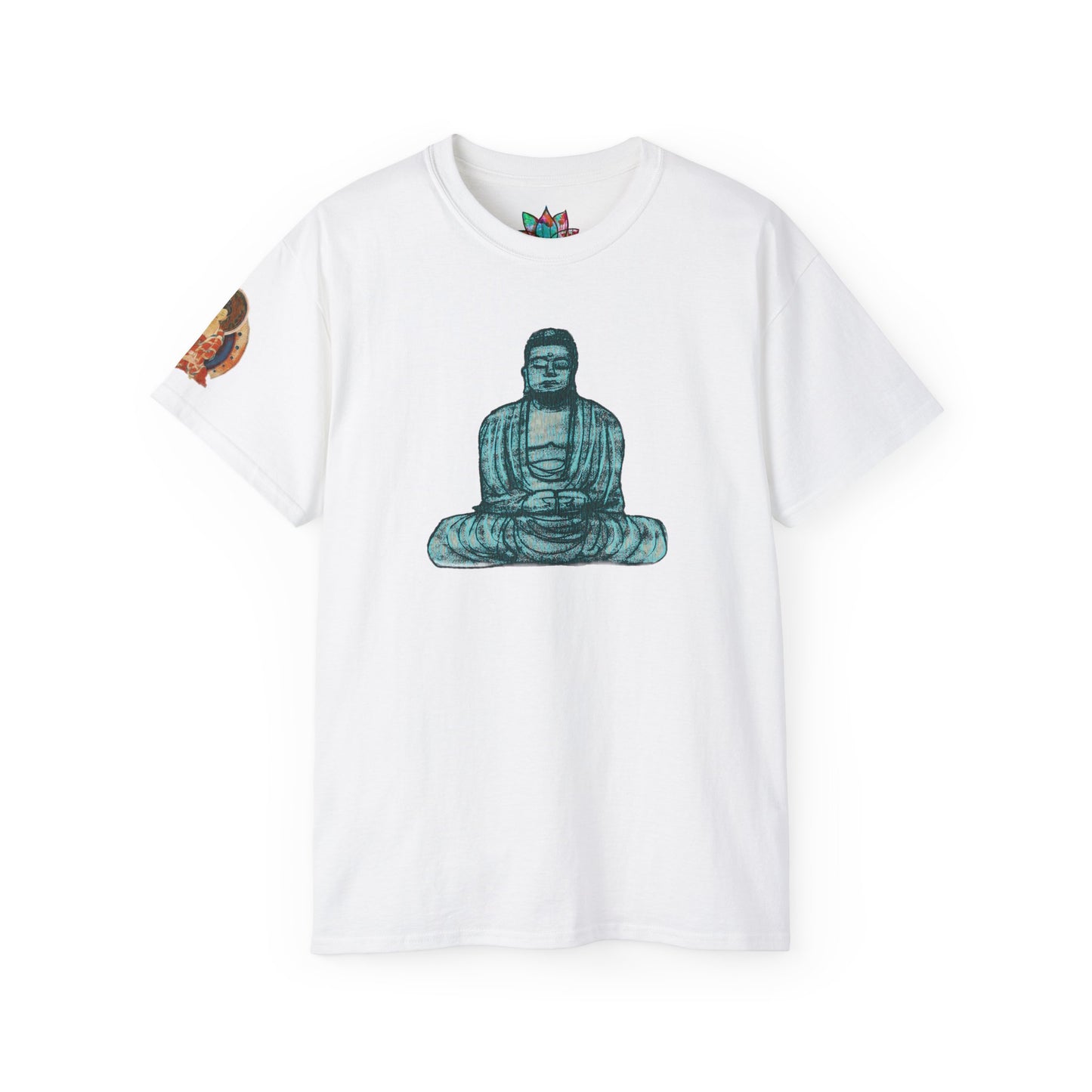 Fine Art Buddha Chalk Drawing Print Unisex Ultra Cotton Tee