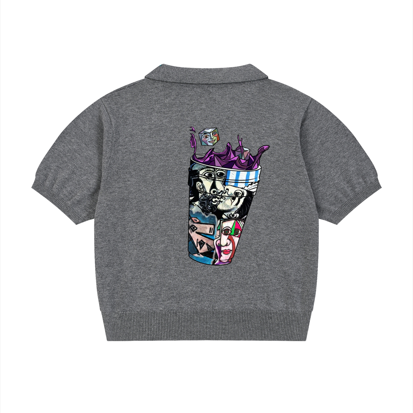Picasso Sippy Cup Women’s Knit Cotton Polo Shirt