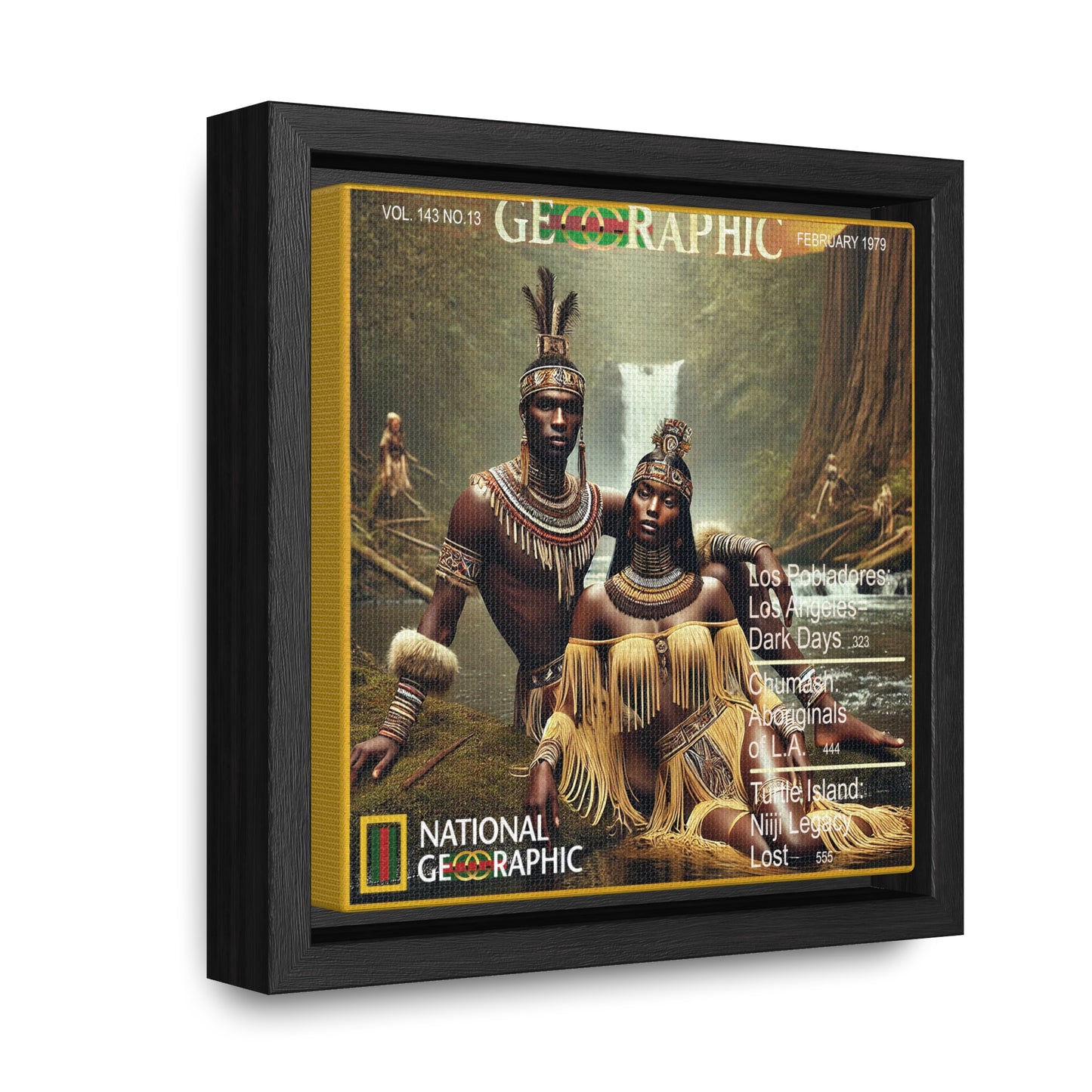 Turtle Island Amaru Khan Gallery Canvas Wraps, Square Frame