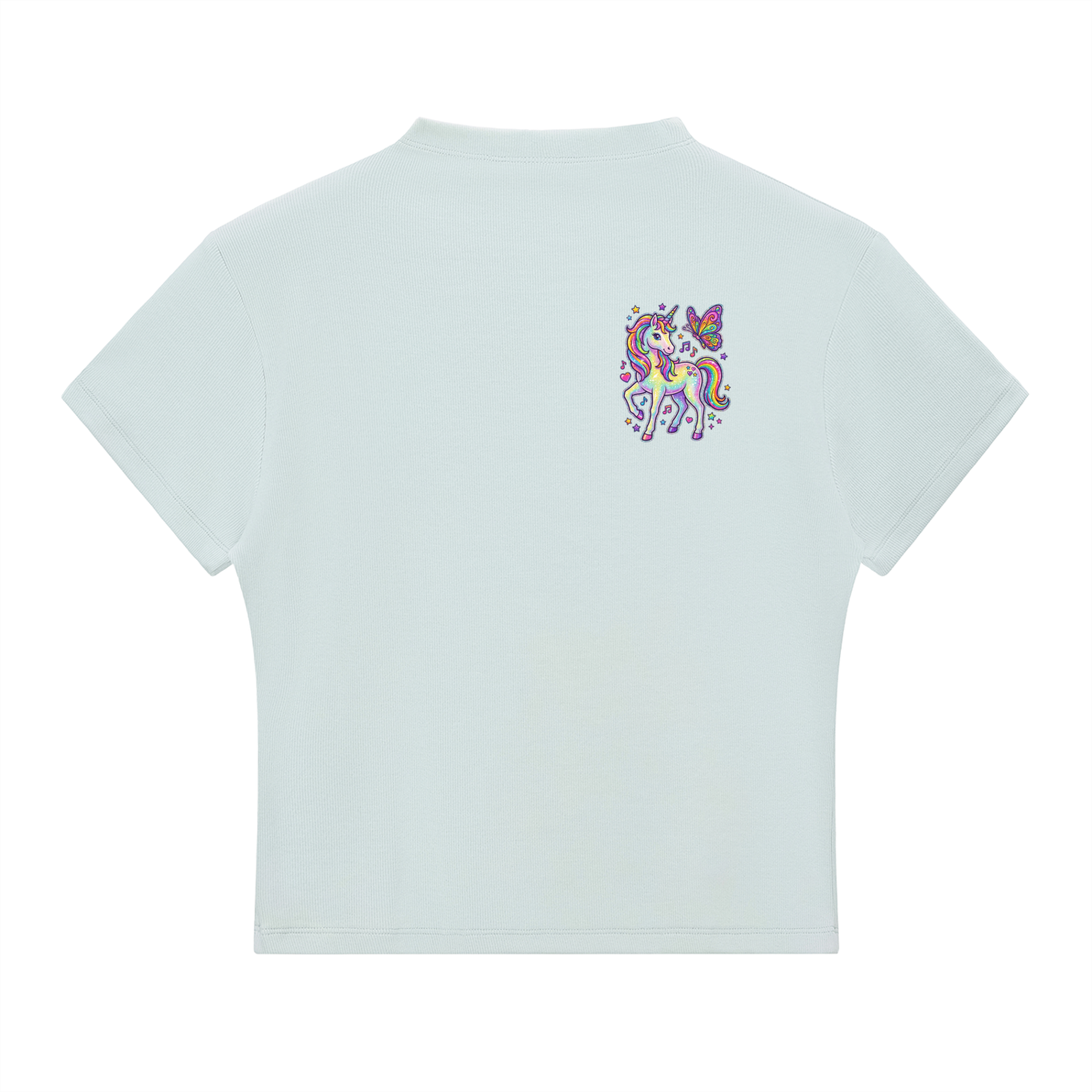 The KnarF AsiL Dolphin Unicorn Butterfly Essential Slim Fit Mock Neck T-Shirt