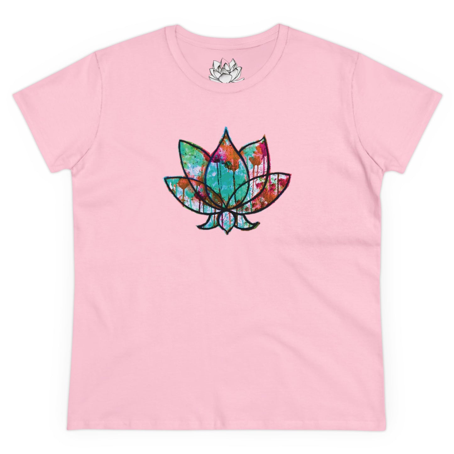 Graffiti Lotus Bloom Women's Cotton Tee