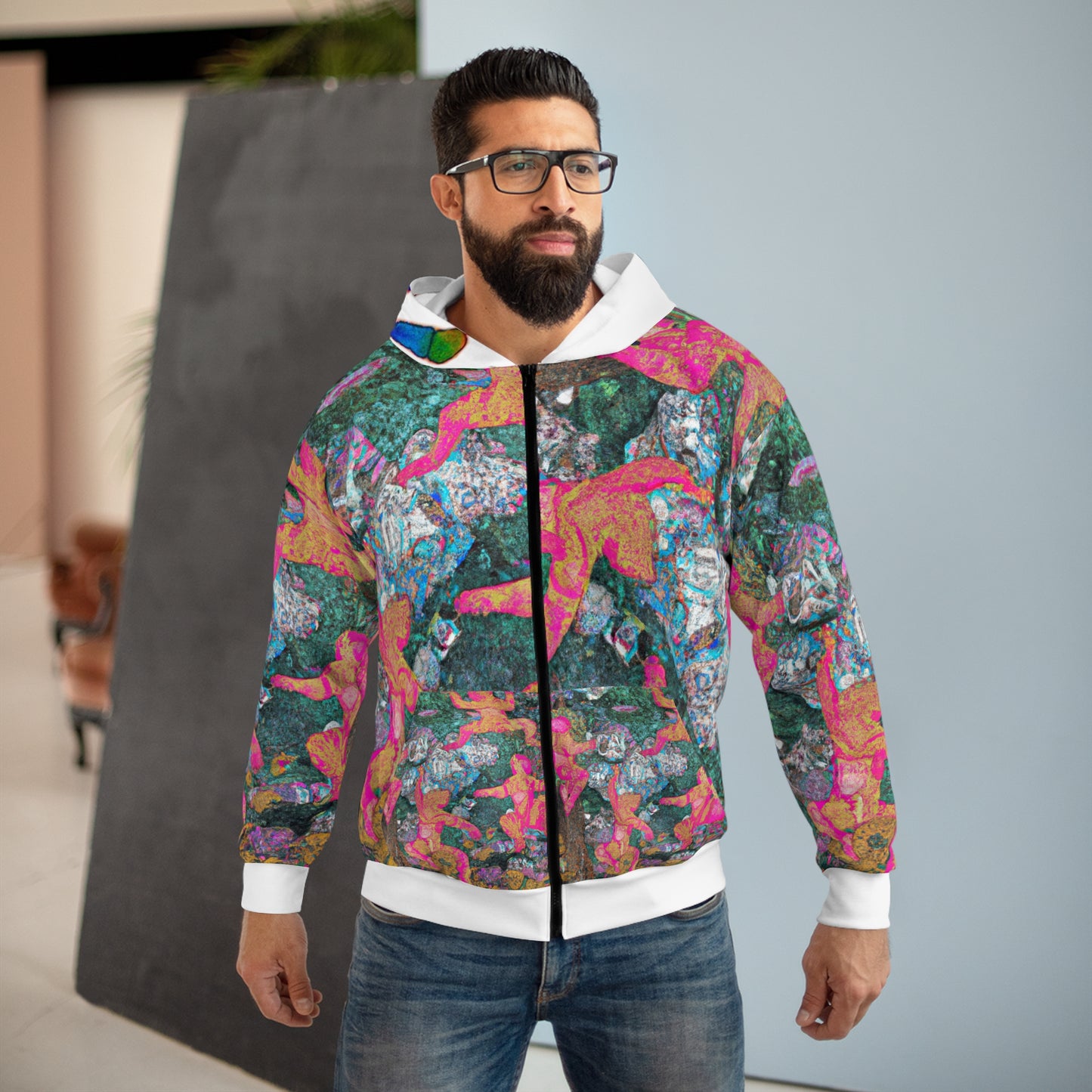 Cezanne Paints Bears Unisex Zip Hoodie