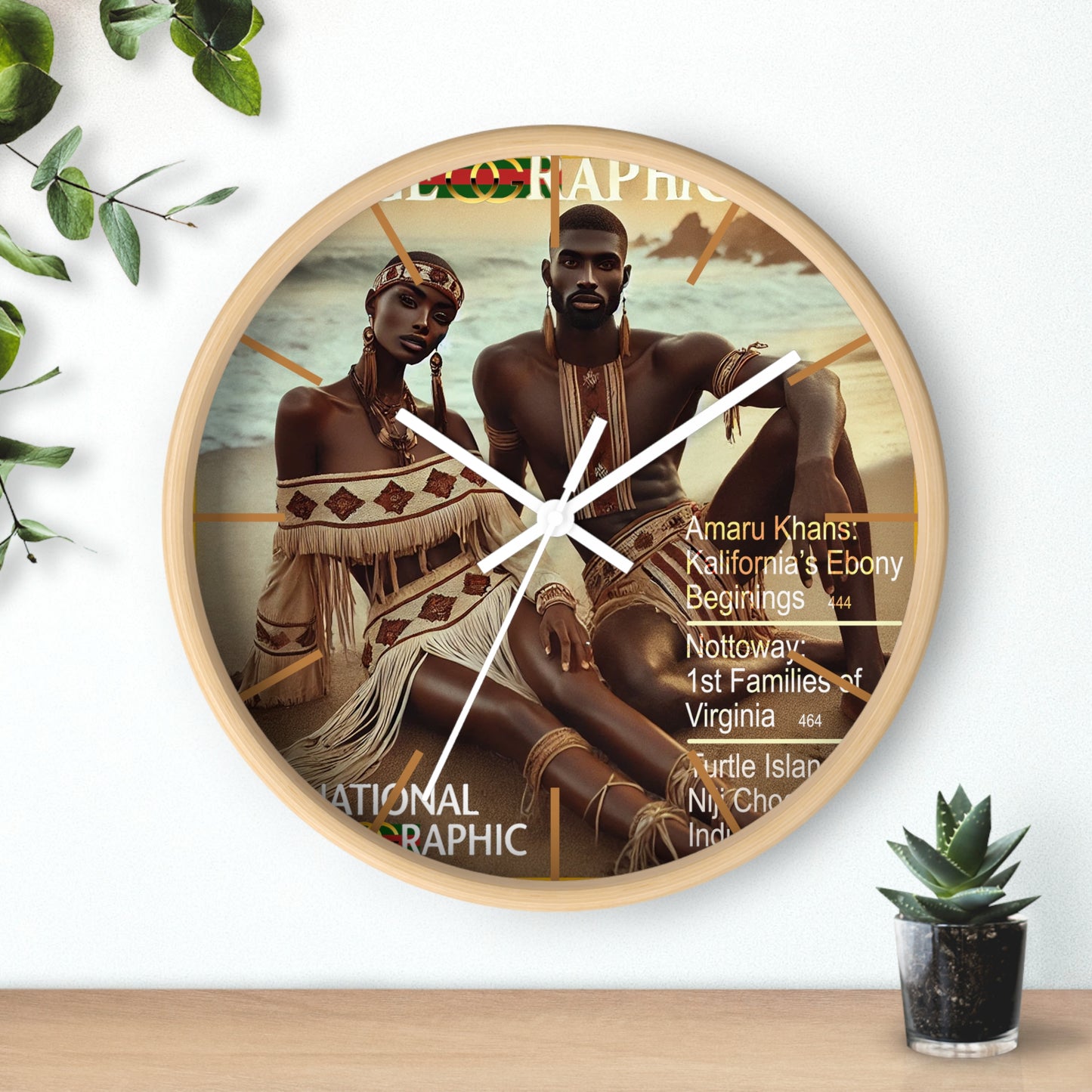 Turtle Island Amaru Khan Aborigine Wall Clock