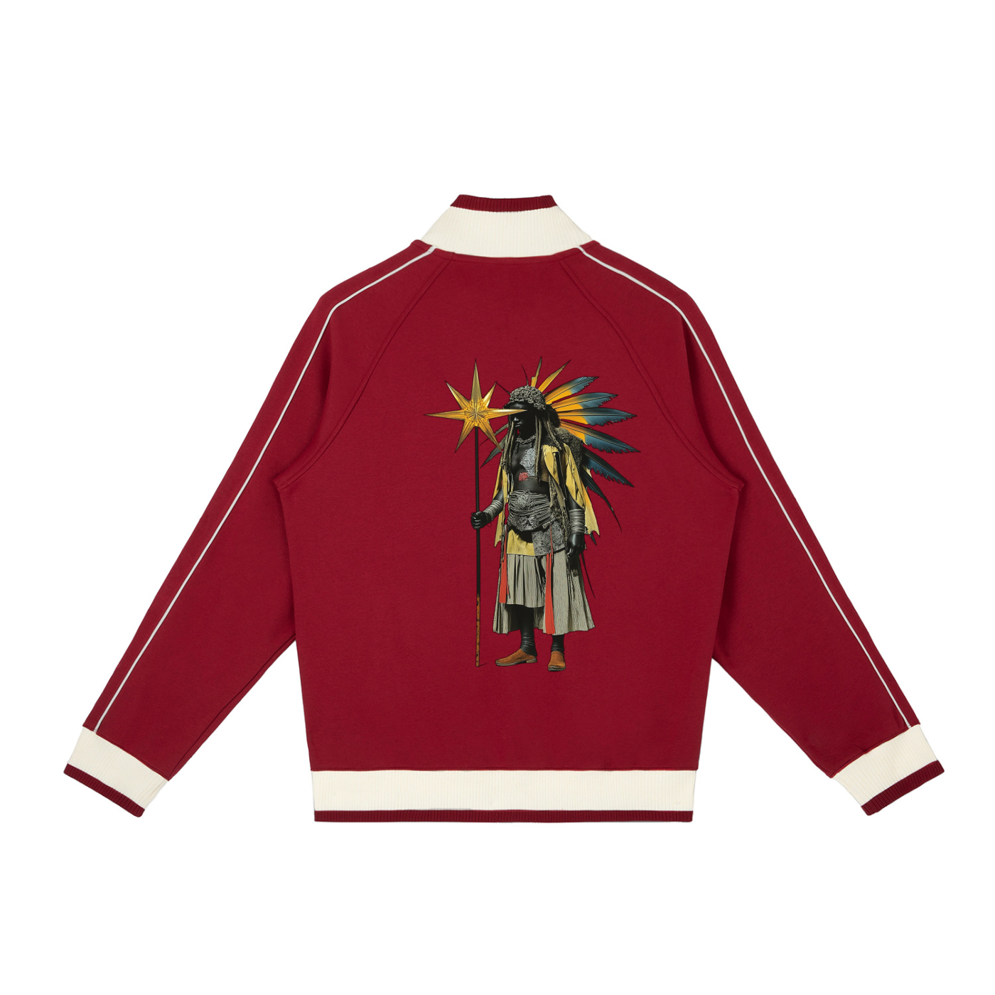 AmaruKhan Hebrews Color Block Raglan Sleeve Zip Track Jacket