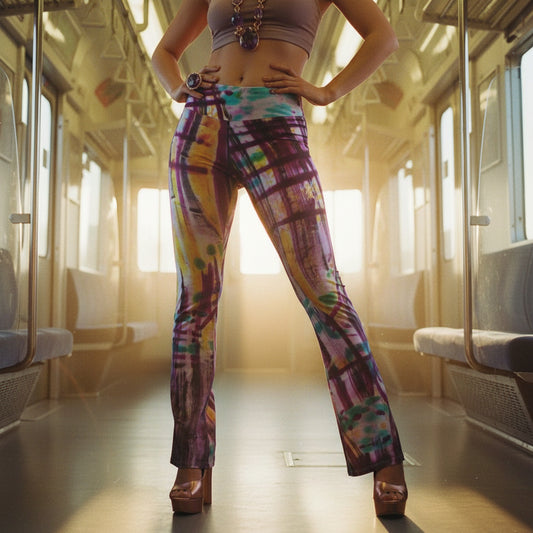 Basquiat High Waist Flare