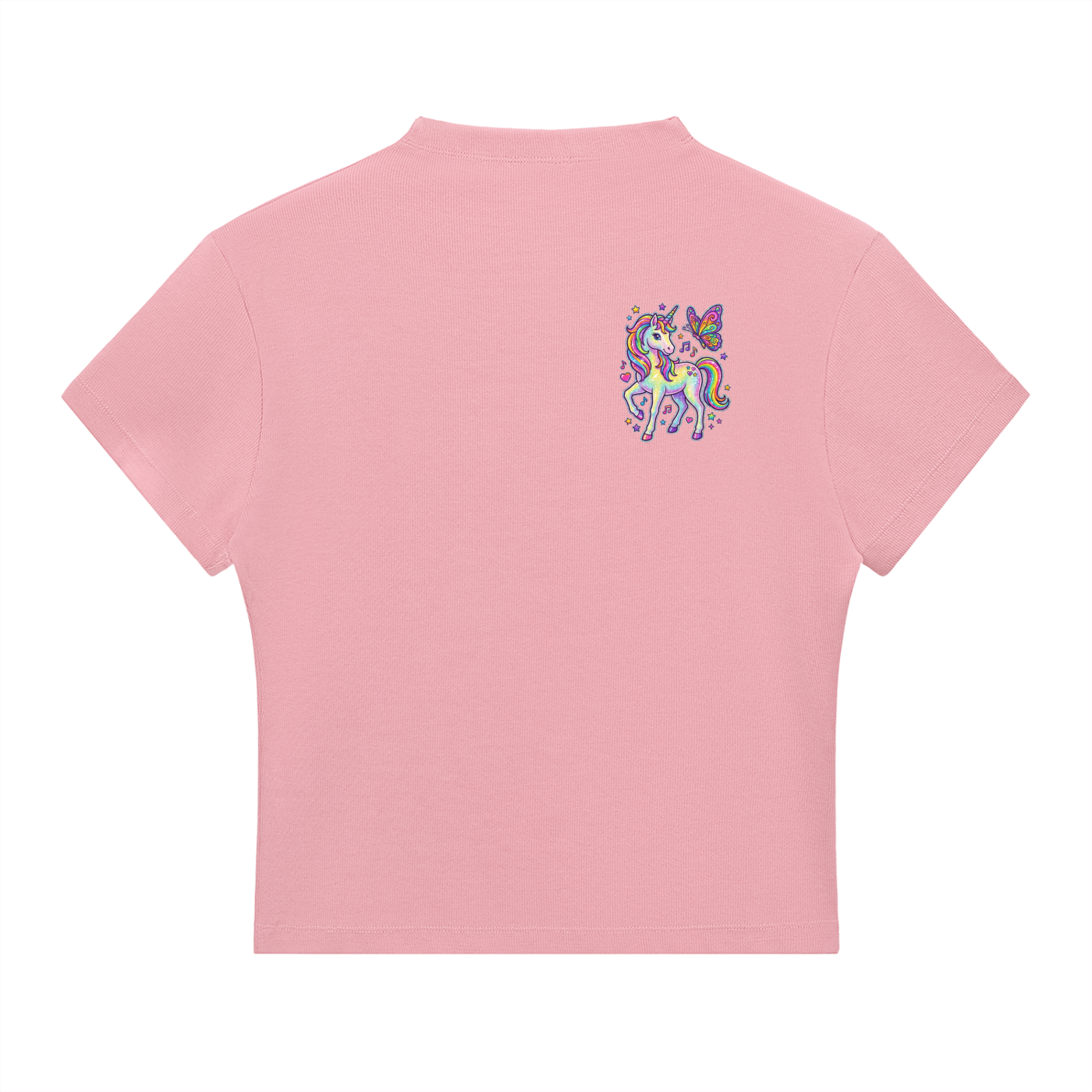 The KnarF AsiL Dolphin Unicorn Butterfly Essential Slim Fit Mock Neck T-Shirt