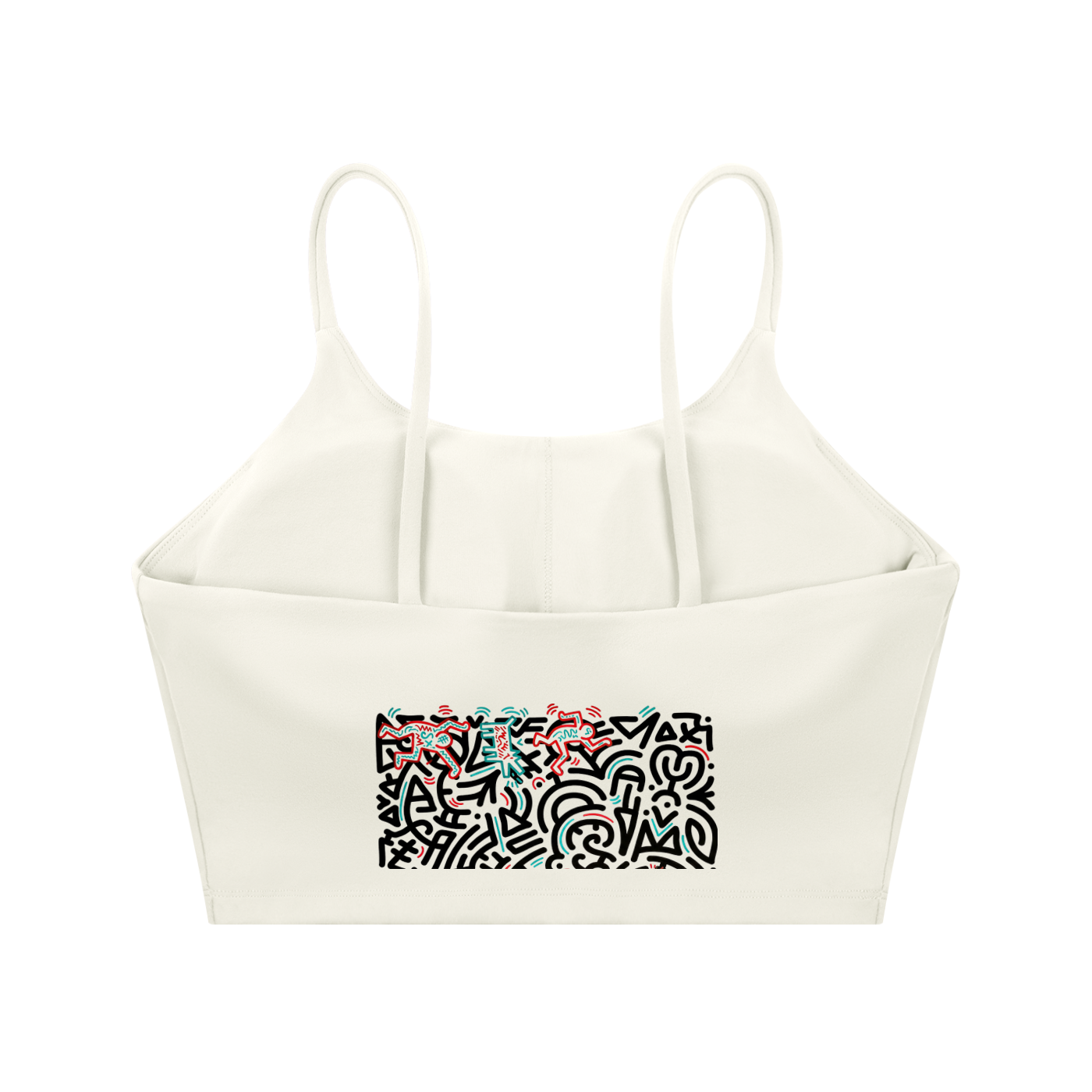 SQUIGGLE Spaghetti Strap Yoga Sports Bra