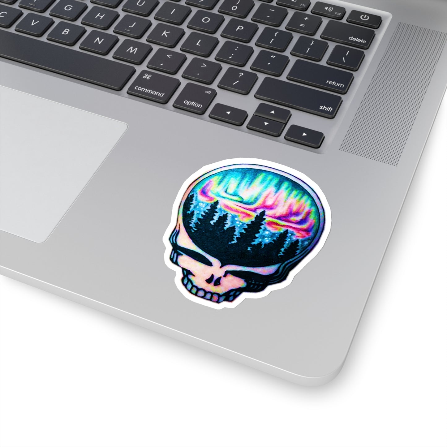 Aurora Borealis Skull Stickers