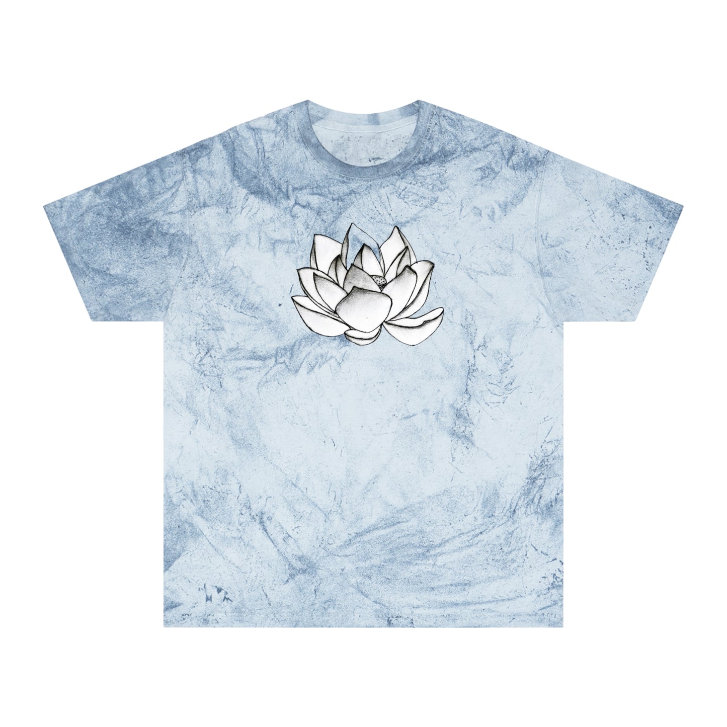 Lotus Flower Sketch Industrial Dye Premium T-Shirt