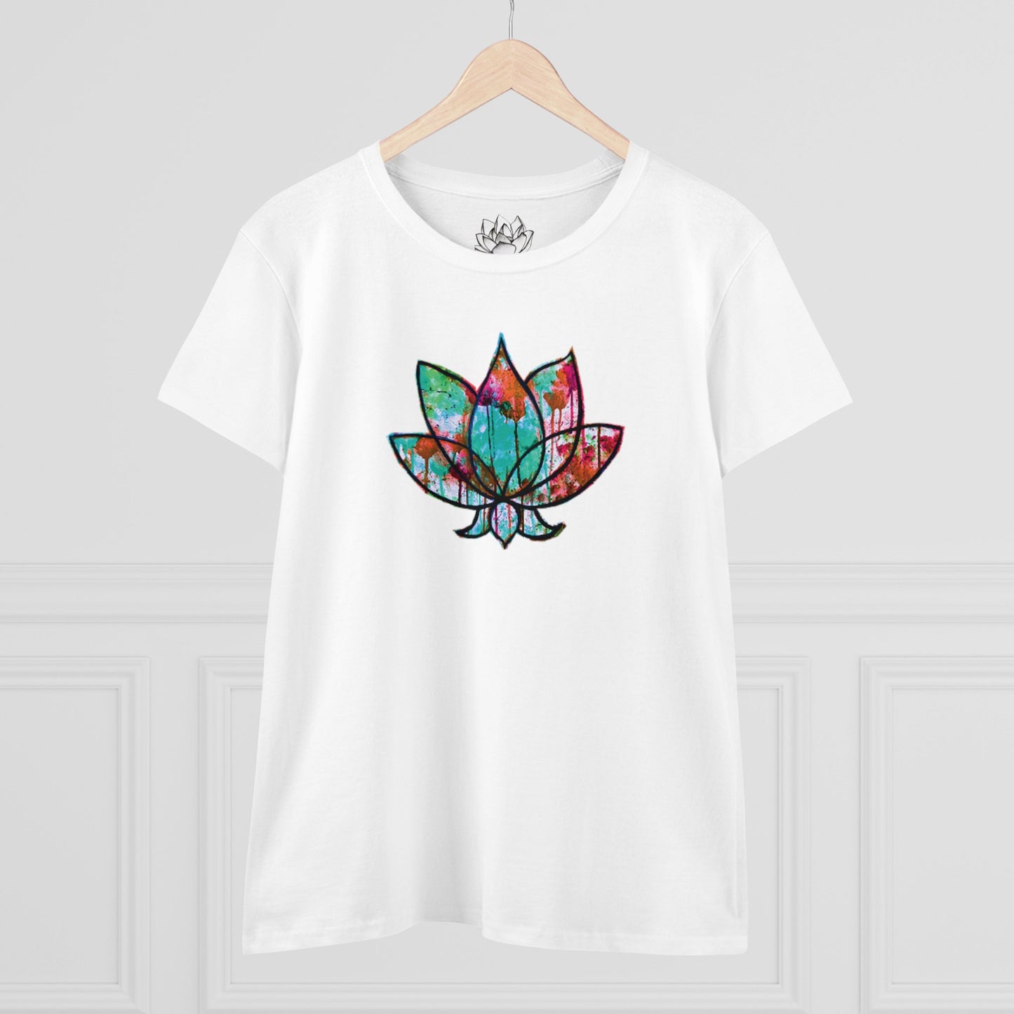 Graffiti Lotus Bloom Women's Cotton Tee