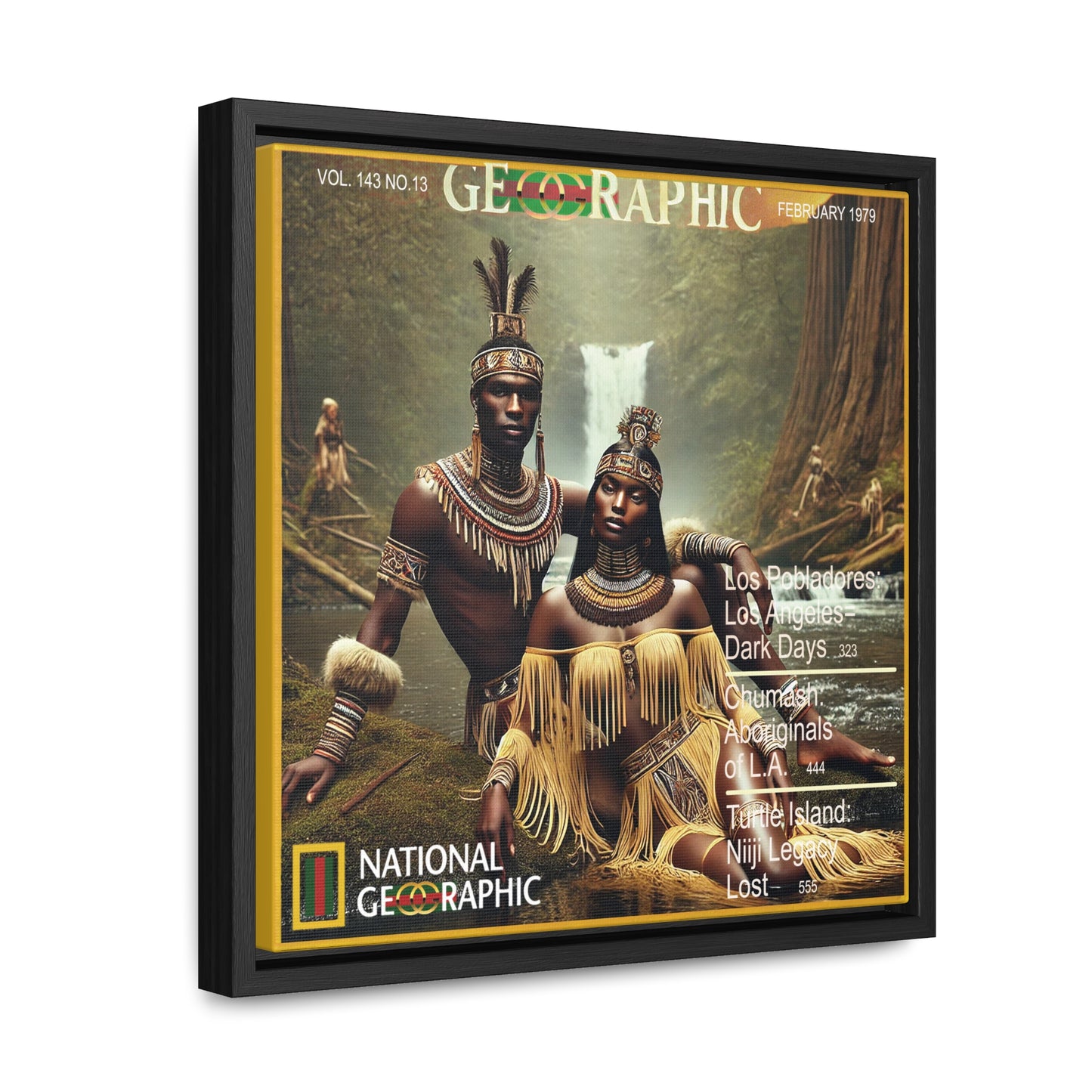 Turtle Island Amaru Khan Gallery Canvas Wraps, Square Frame