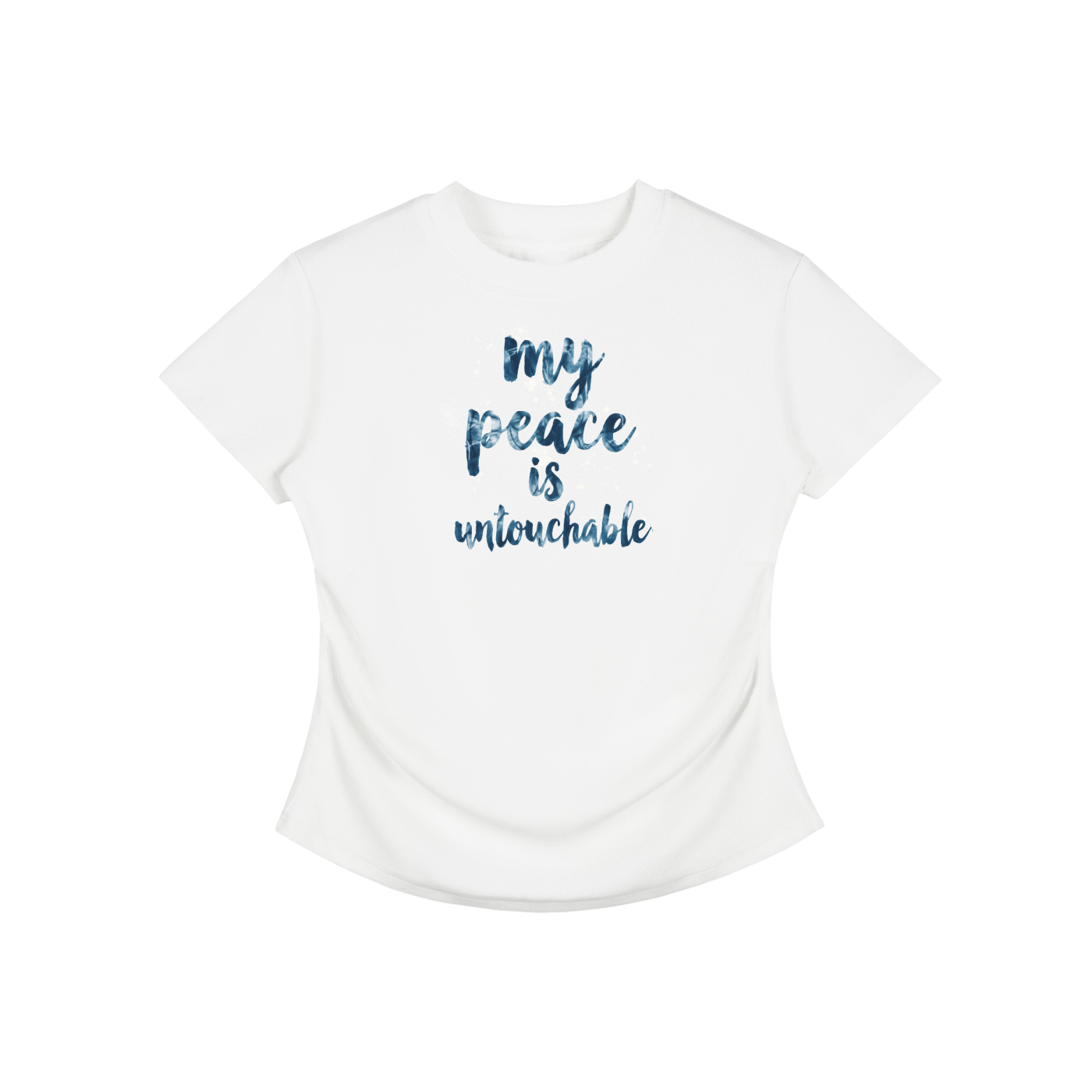 My Peace is Untouchable Vintage Washed Bodycon Cotton T-Shirt