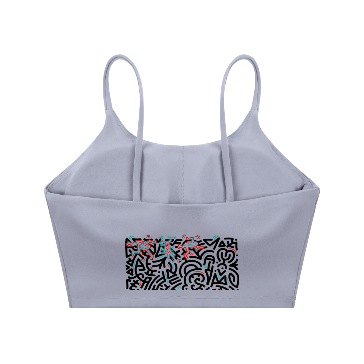 SQUIGGLE Spaghetti Strap Yoga Sports Bra