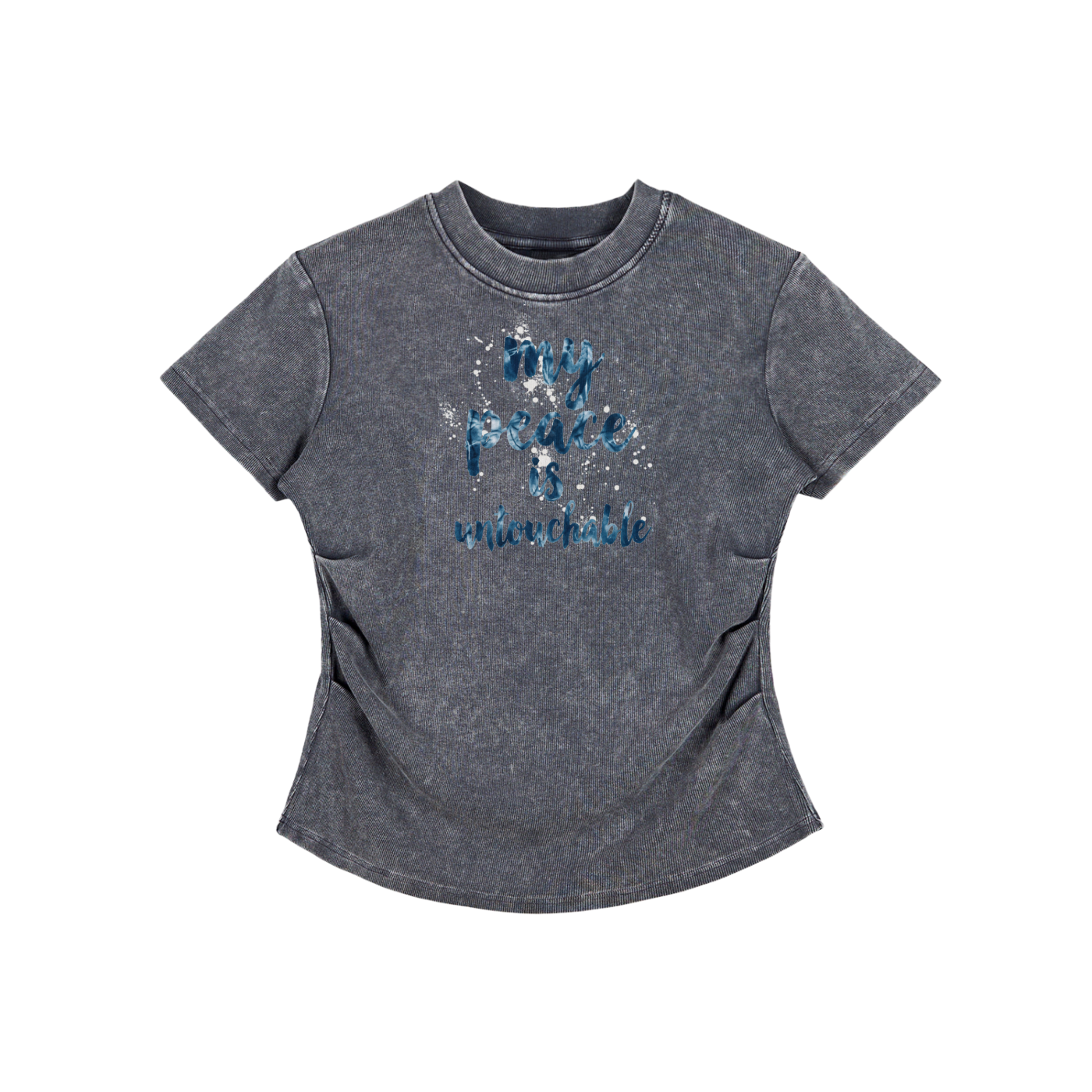 My Peace is Untouchable Vintage Washed Bodycon Cotton T-Shirt
