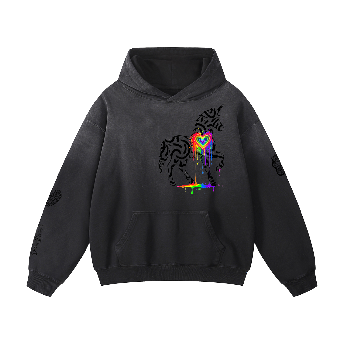 SQUIG Heavyweight Sunfade Oversized Hoodie