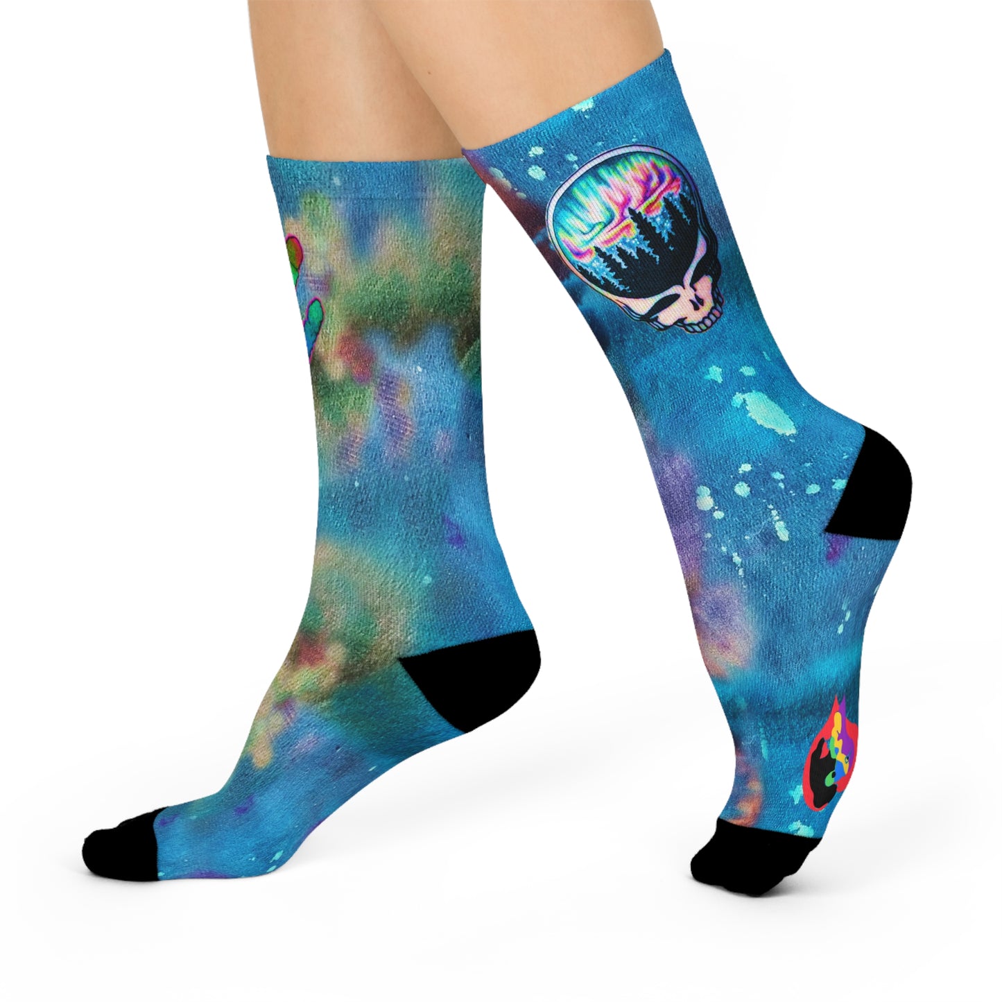 Aroura Borealis Skull Premium Socks