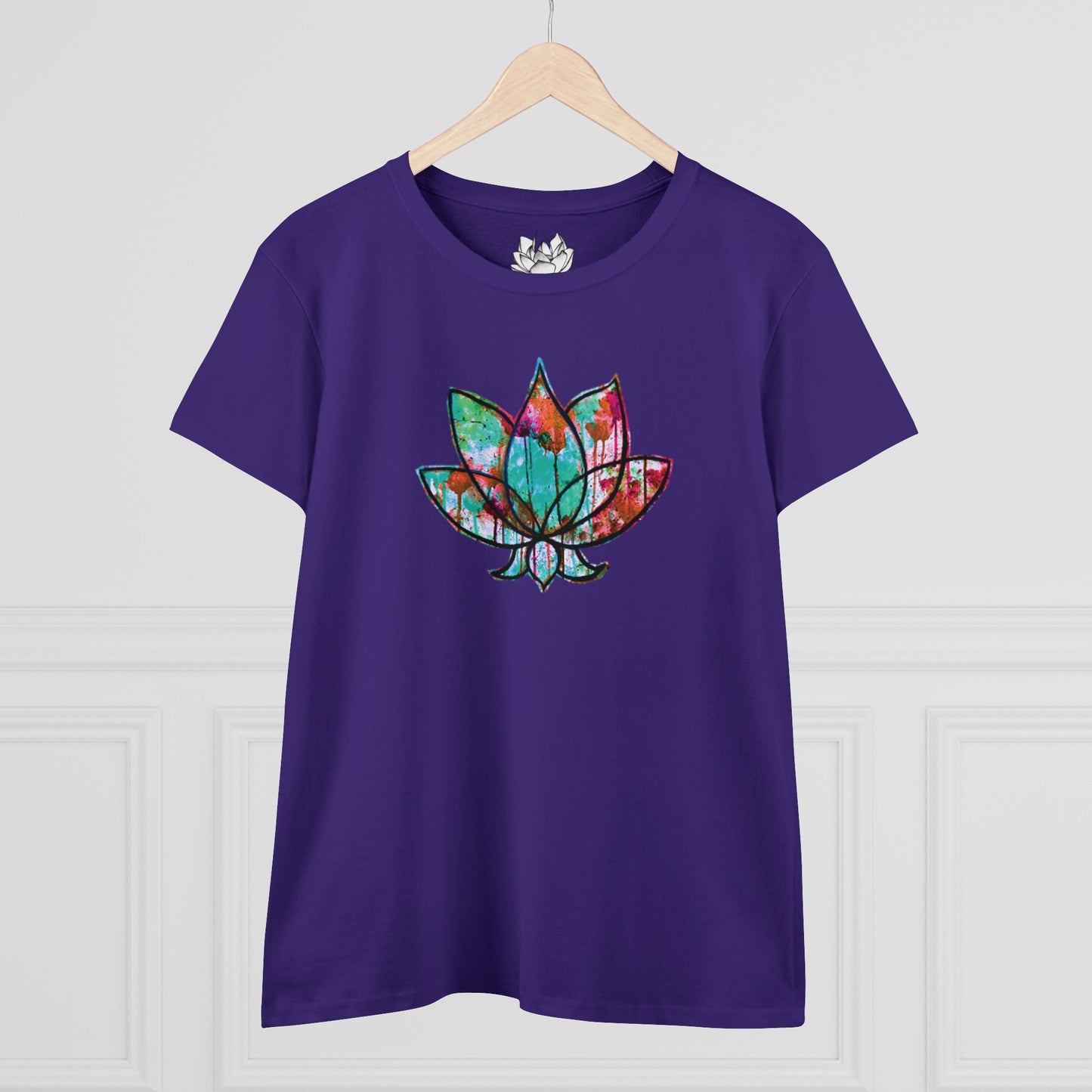 Graffiti Lotus Bloom Women's Cotton Tee