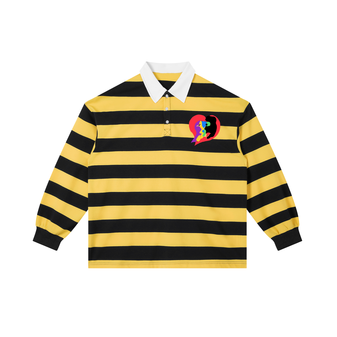 PERC CEPTION Color Block Stripe Polo Shirt