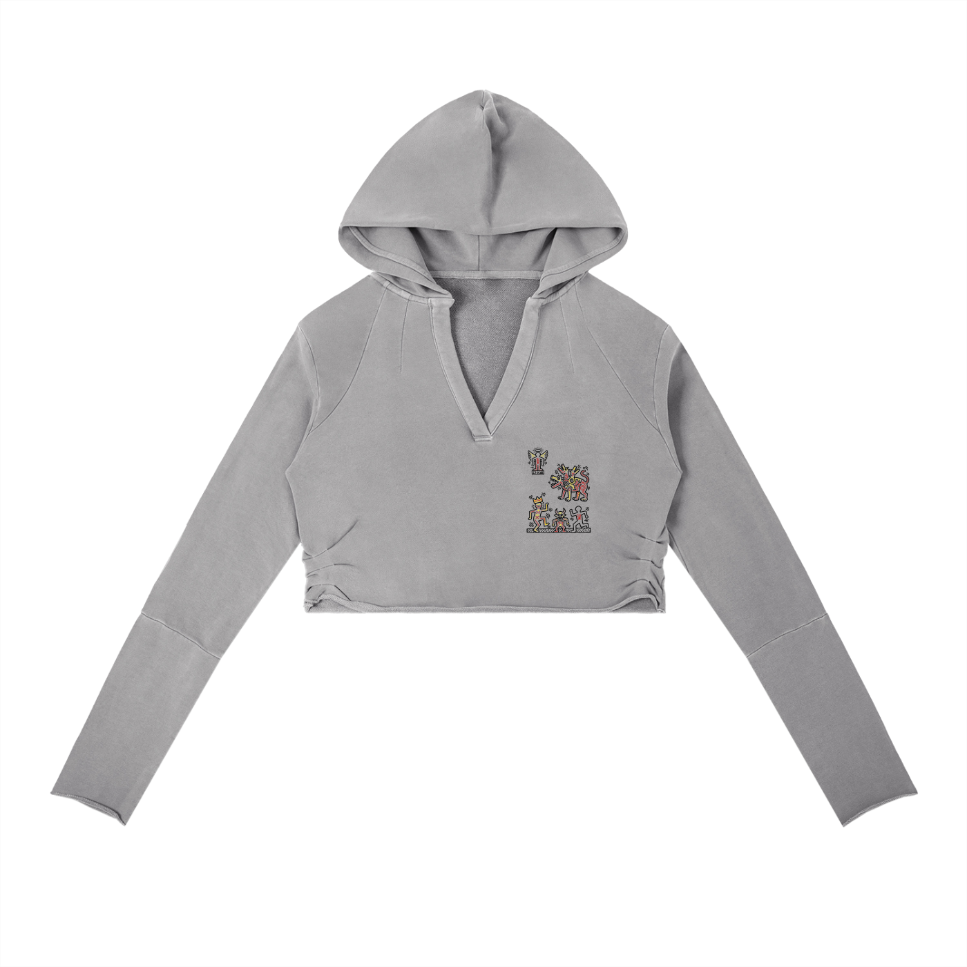 Vintage Washed Raw Edge Hoodie