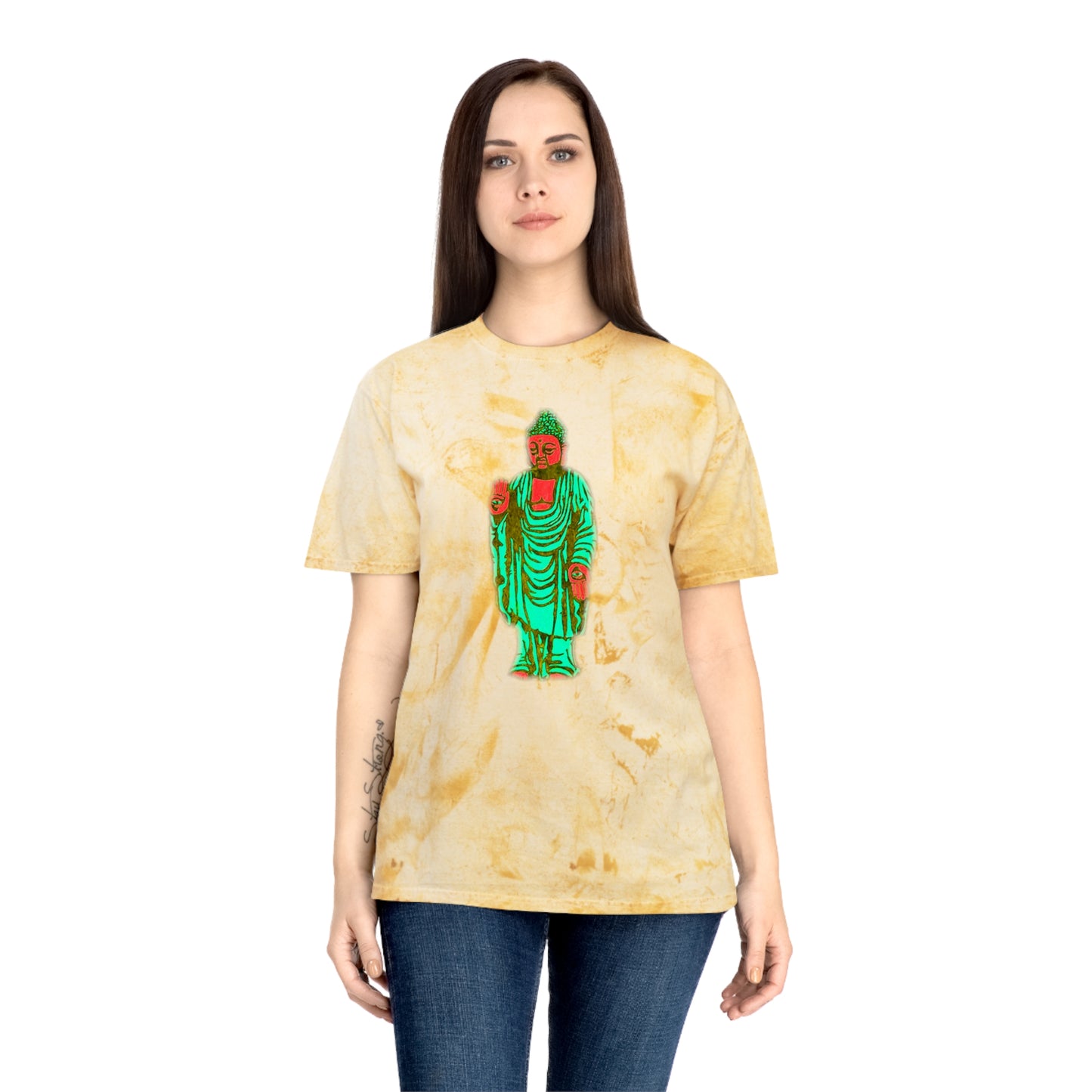 Grand Honor Buddha Watermelon Industrial Dye Premium T-Shirt