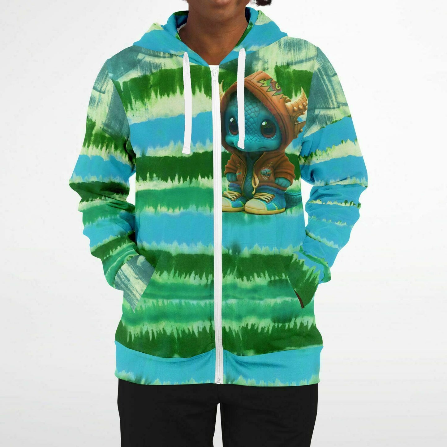 Baby Dragon Jam Aqua Zip-Hoodie