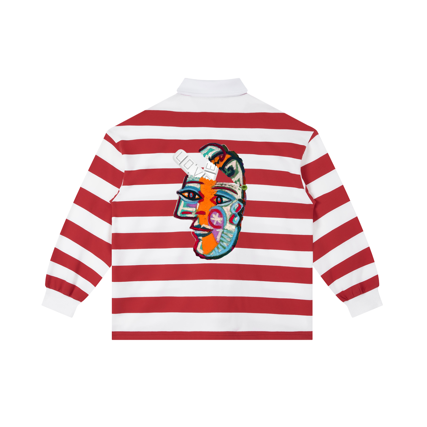 Love Pill Color Block Stripe Polo Shirt