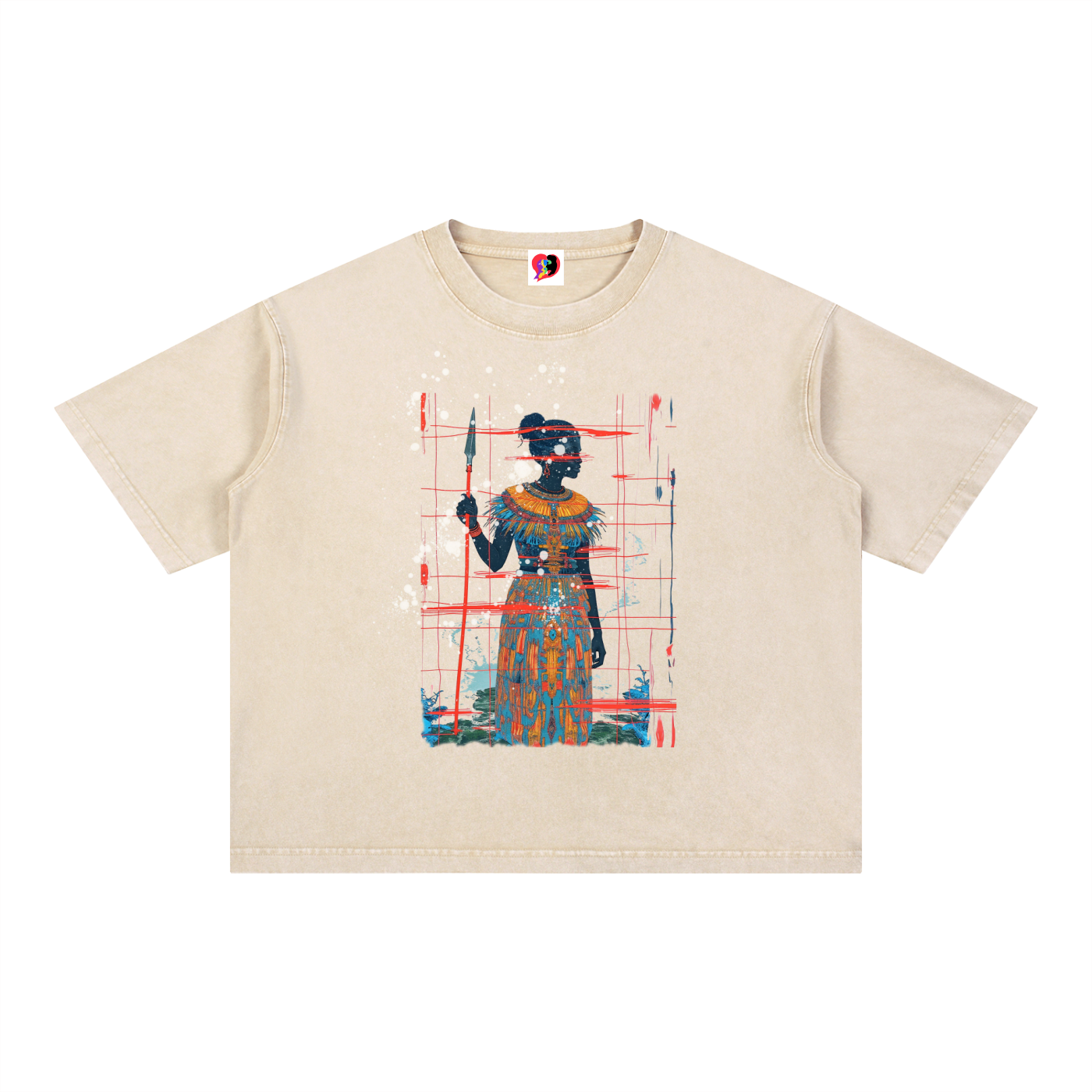 Amaru Khan Mineral Wash Boxy Cotton T-Shirt