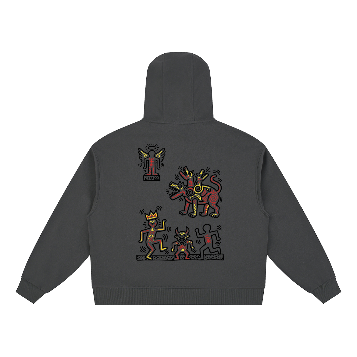 Boxy Button Placket Hoodie