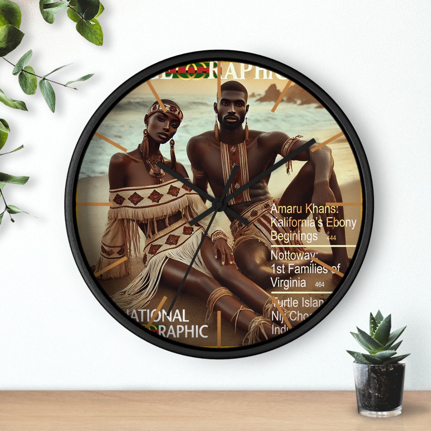 Turtle Island Amaru Khan Aborigine Wall Clock