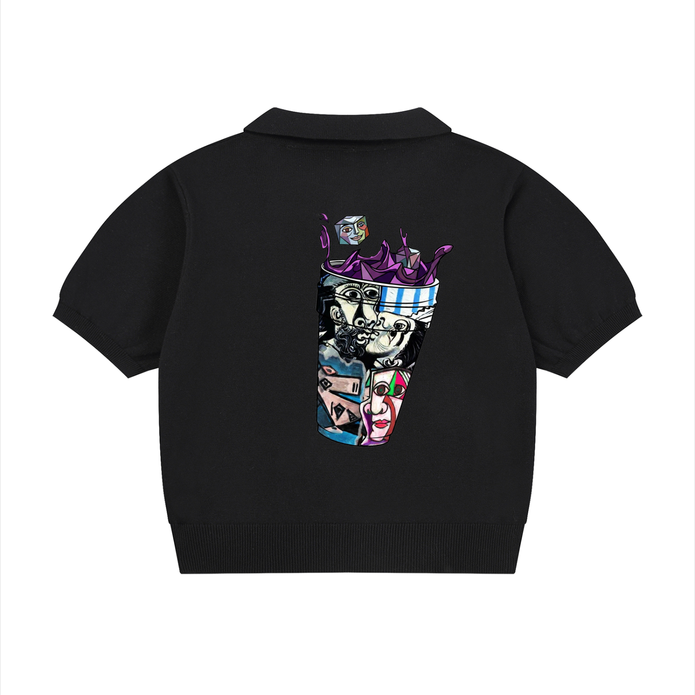 Picasso Sippy Cup Women’s Knit Cotton Polo Shirt
